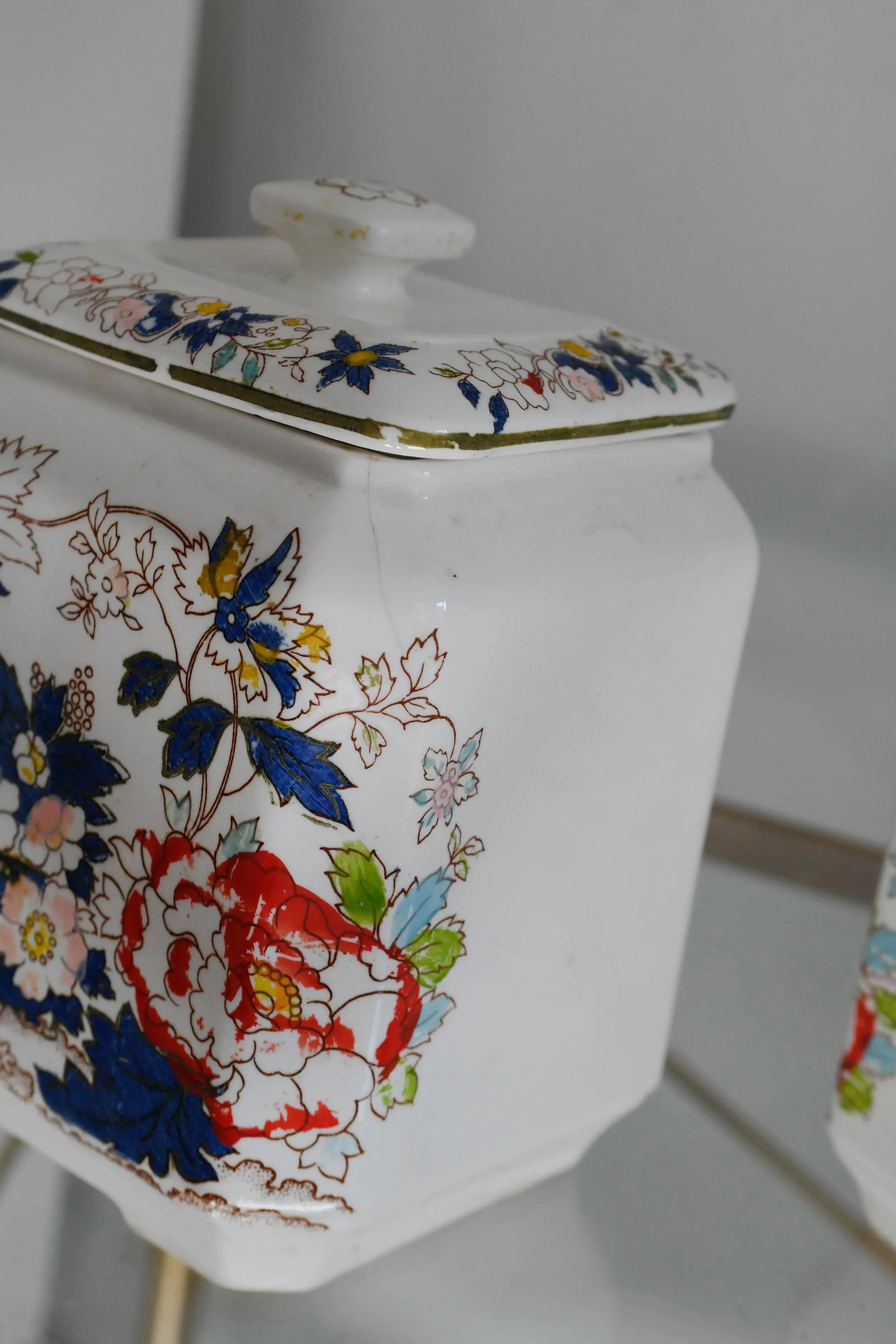 Early 20th Century Set of 3 Handpainted Japanese Royal Crown Tea Caddy Canisters - 7