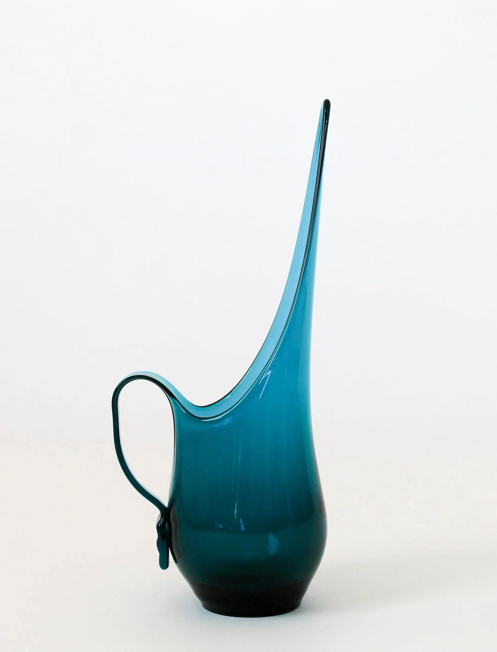 Mid-Century Blue Viking Glass Pitcher - 13