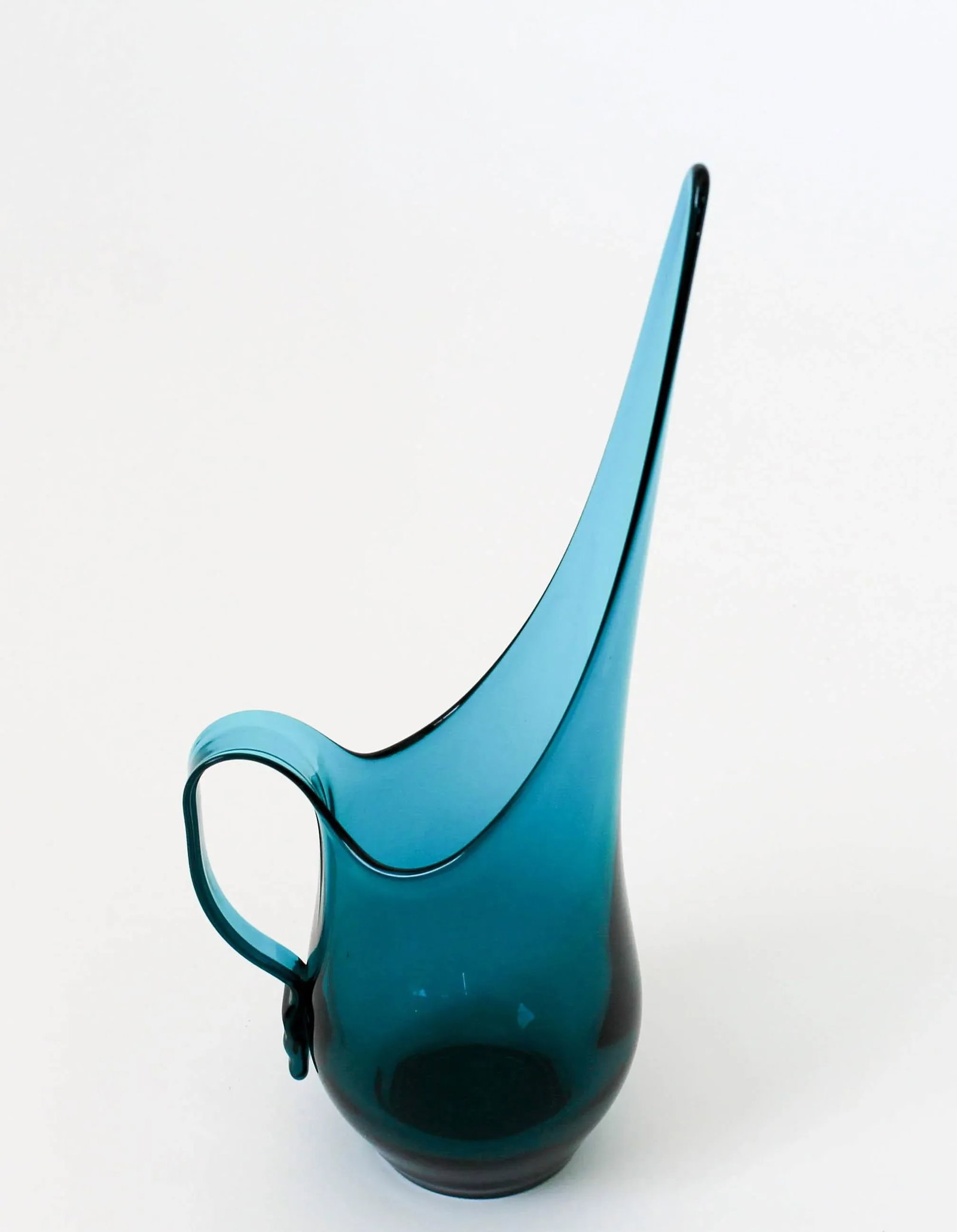 Mid-Century Blue Viking Glass Pitcher - 2