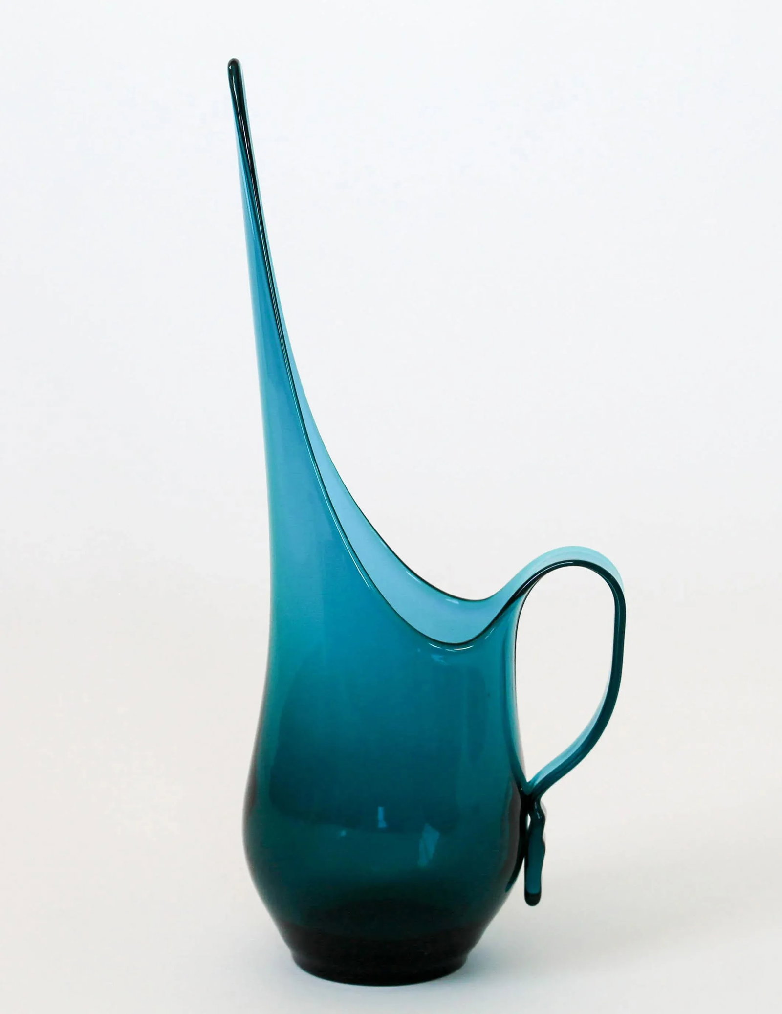 Mid-Century Blue Viking Glass Pitcher - 7