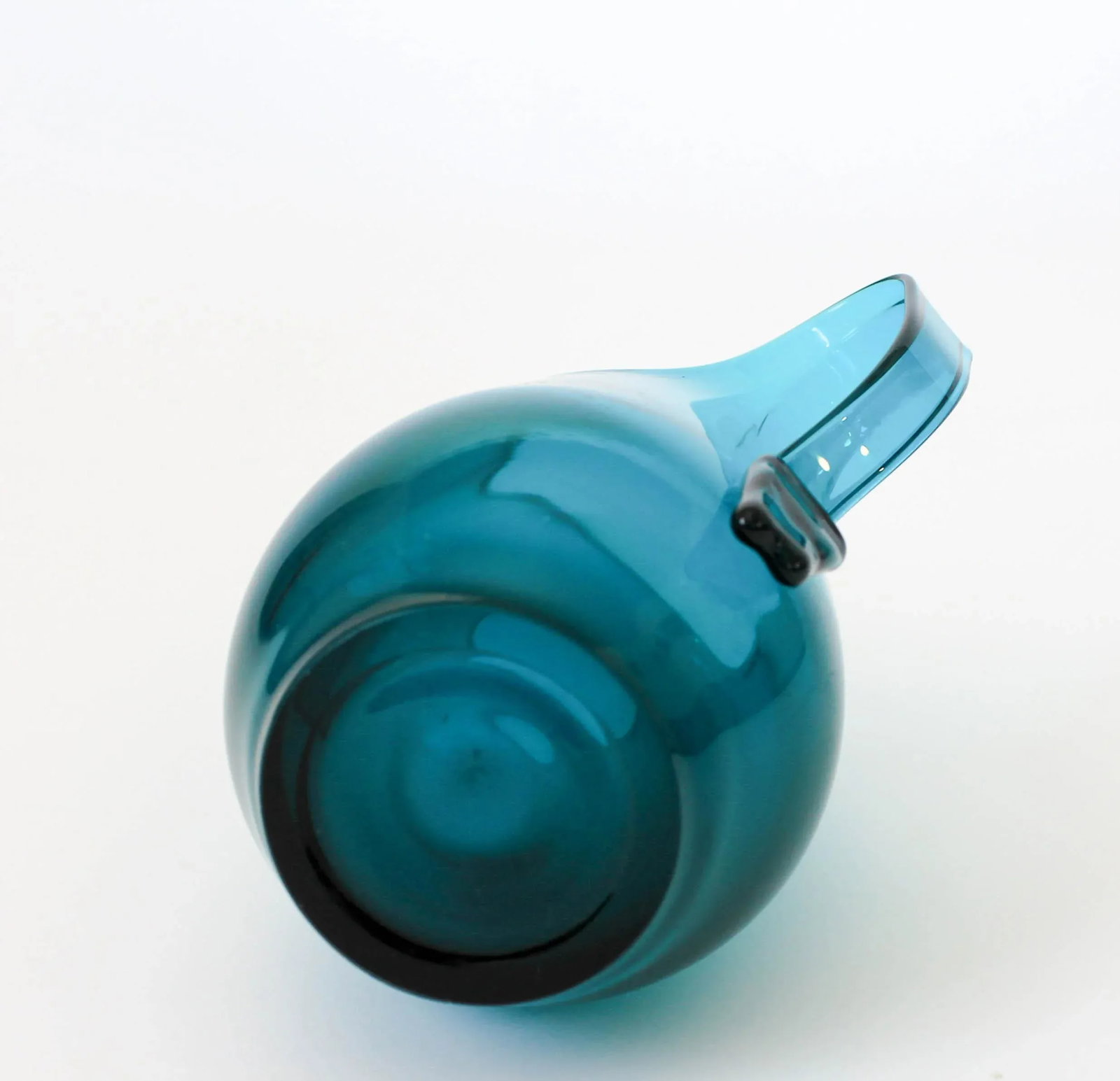 Mid-Century Blue Viking Glass Pitcher - 9