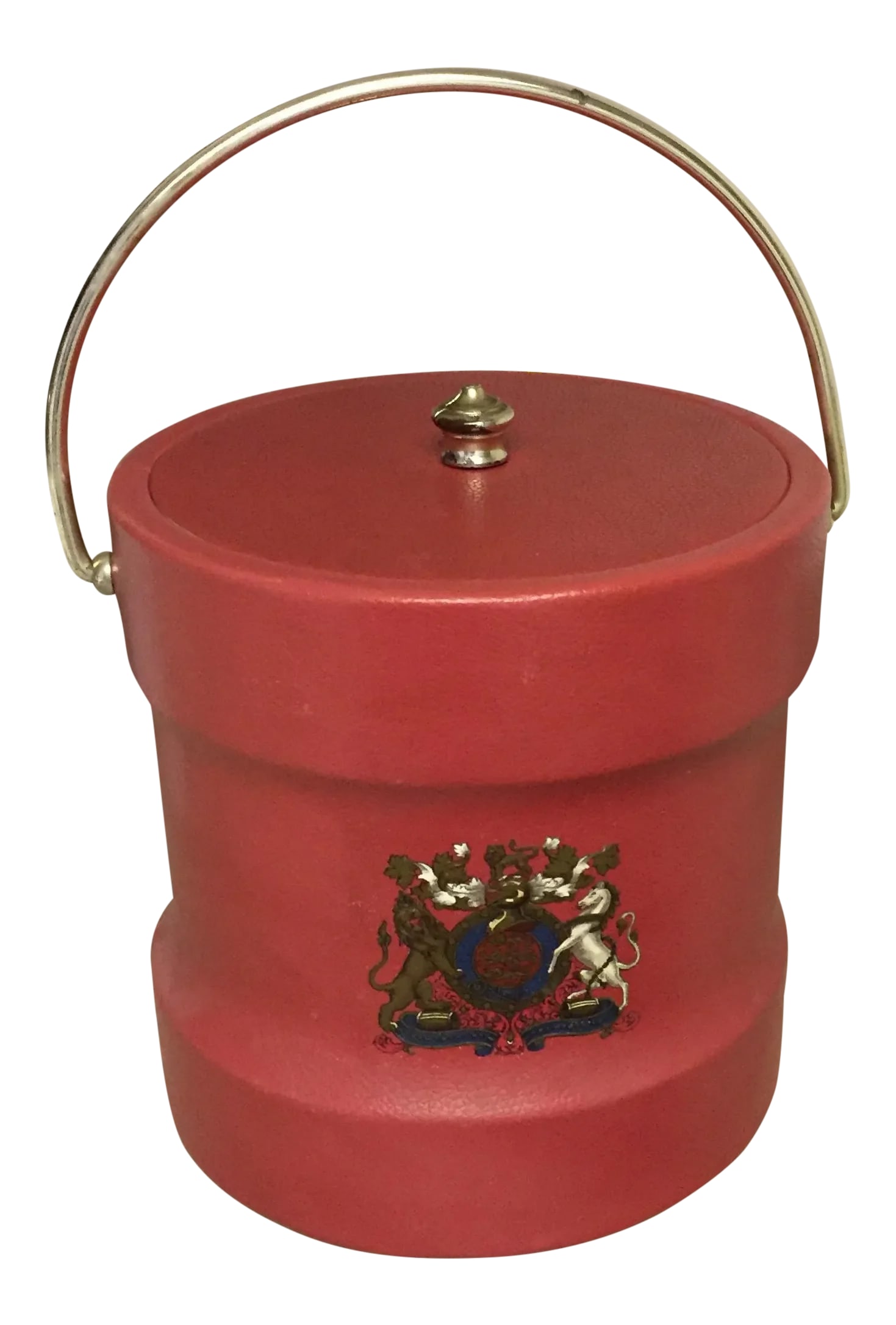 Vintage Kraftware Ice Bucket: Fabulous! Retro! Kitch! Can't you just see making a Rob Roy or Harvey Wallbanger with this little number on your bar cart ? Condition: Alterations: Original Condition Unaltered Imperfections: Some