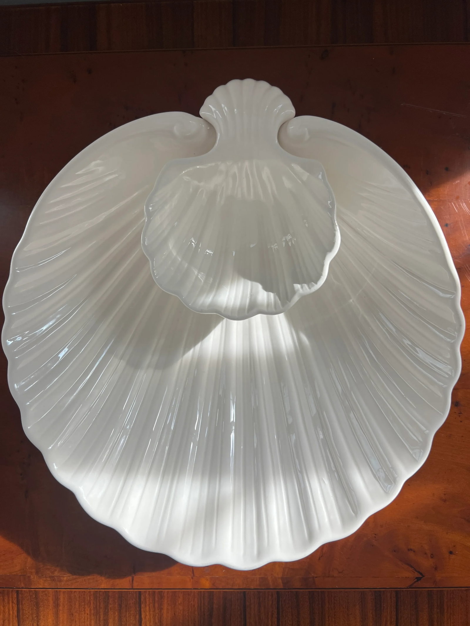 Vintage Fitz and Floyd Scallop Hors D' Ouvre Serving Bowl - 11