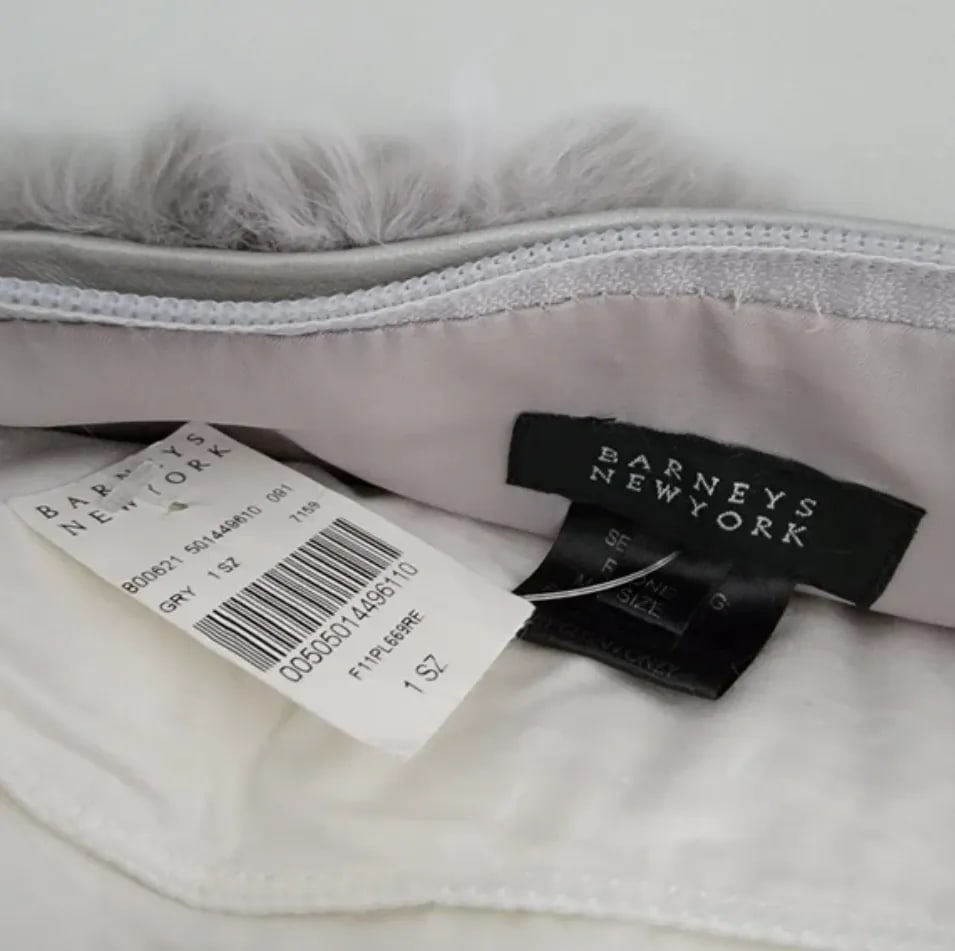 Barneys New York Rabbit Fur Pillow - 10