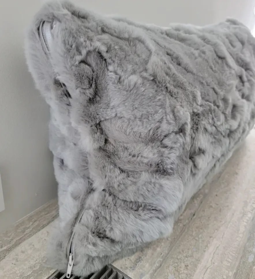 Barneys New York Rabbit Fur Pillow - 6