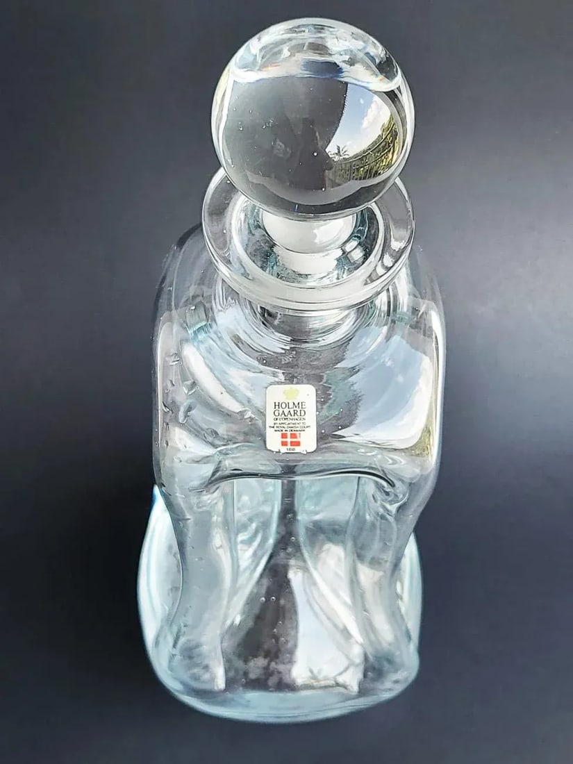 1960s Holmegaard Denmark Kluk Kluk Decanter and Cordial Glasses, Set of 7 Pieces - 8