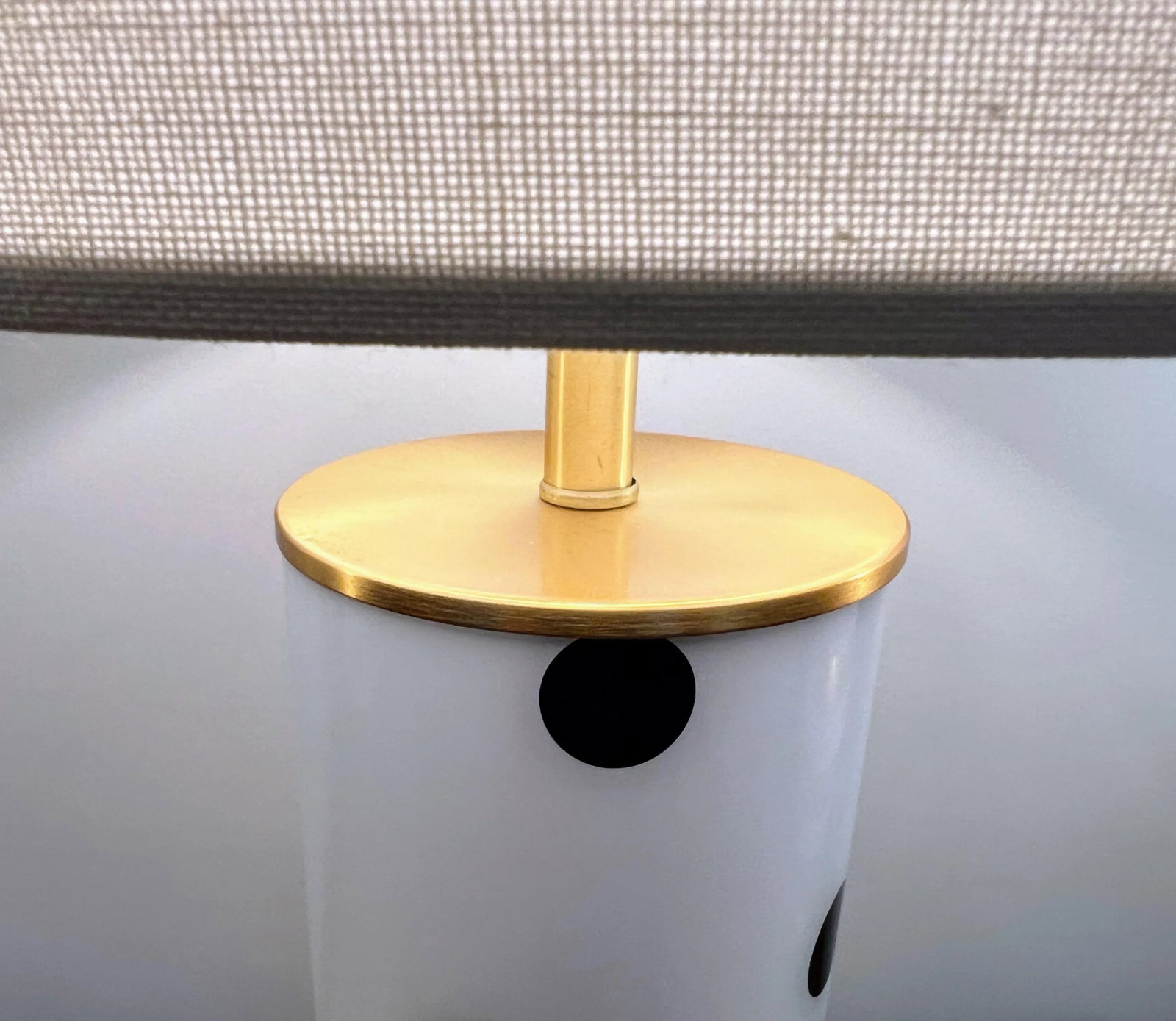 Contemporary Kate Spade Deco Polka Dot Lamp in Black and Ivory White - 7