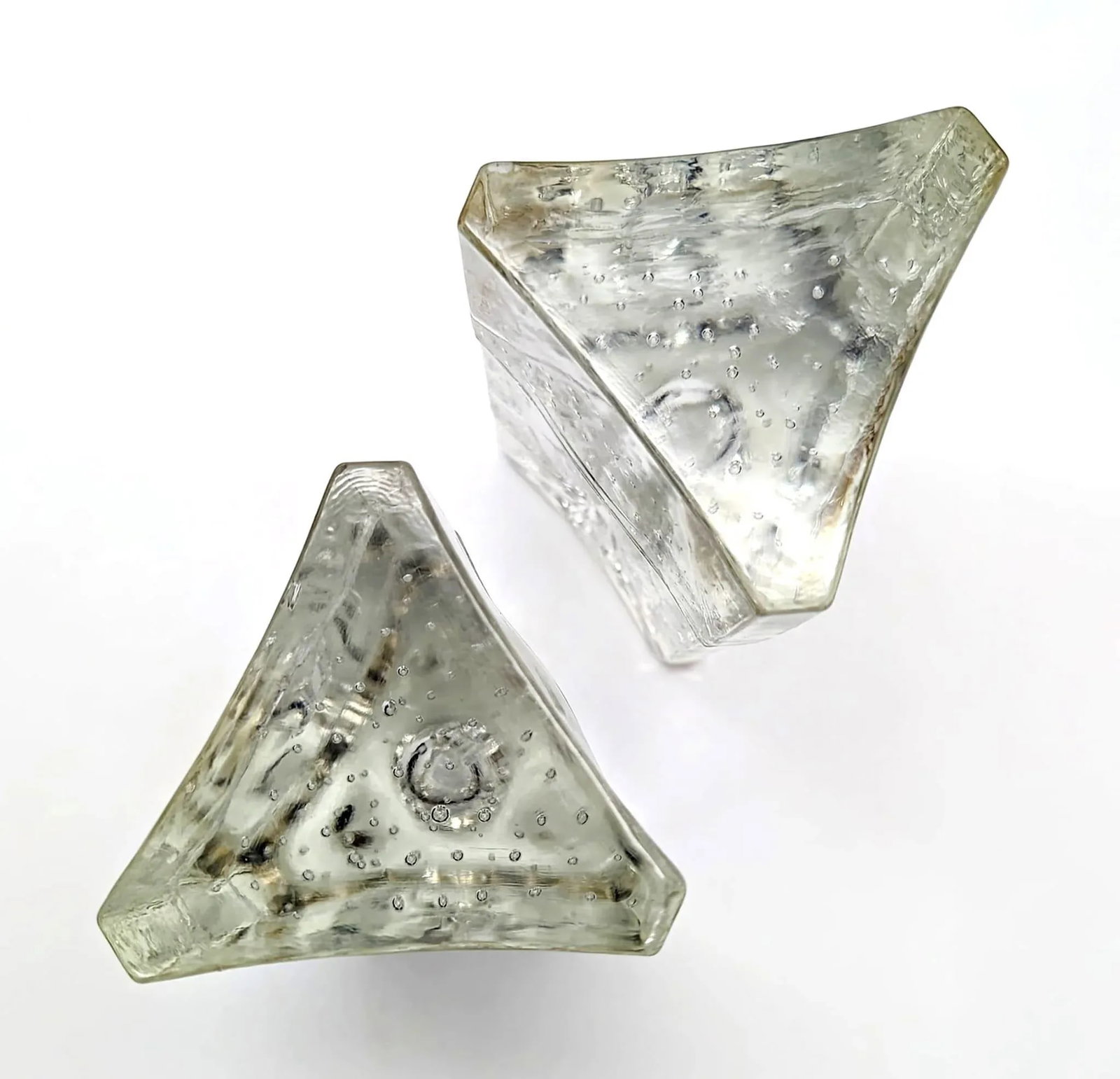 1980s Iittala "Arkipelago" Glass Candlestick Holders Designed by Timo Sarpaneva, a Pair - 10