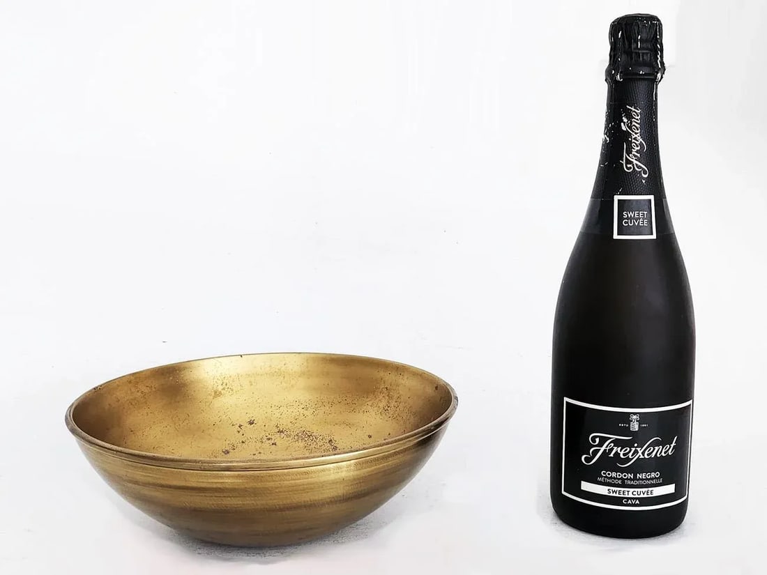 1980s Calvin Klein Solarized Brass Offering Bowl - 6