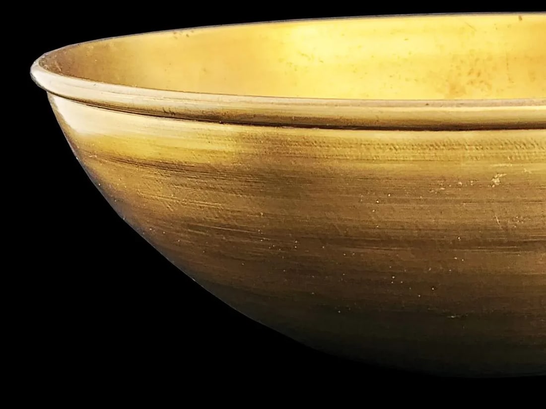 1980s Calvin Klein Solarized Brass Offering Bowl - 7