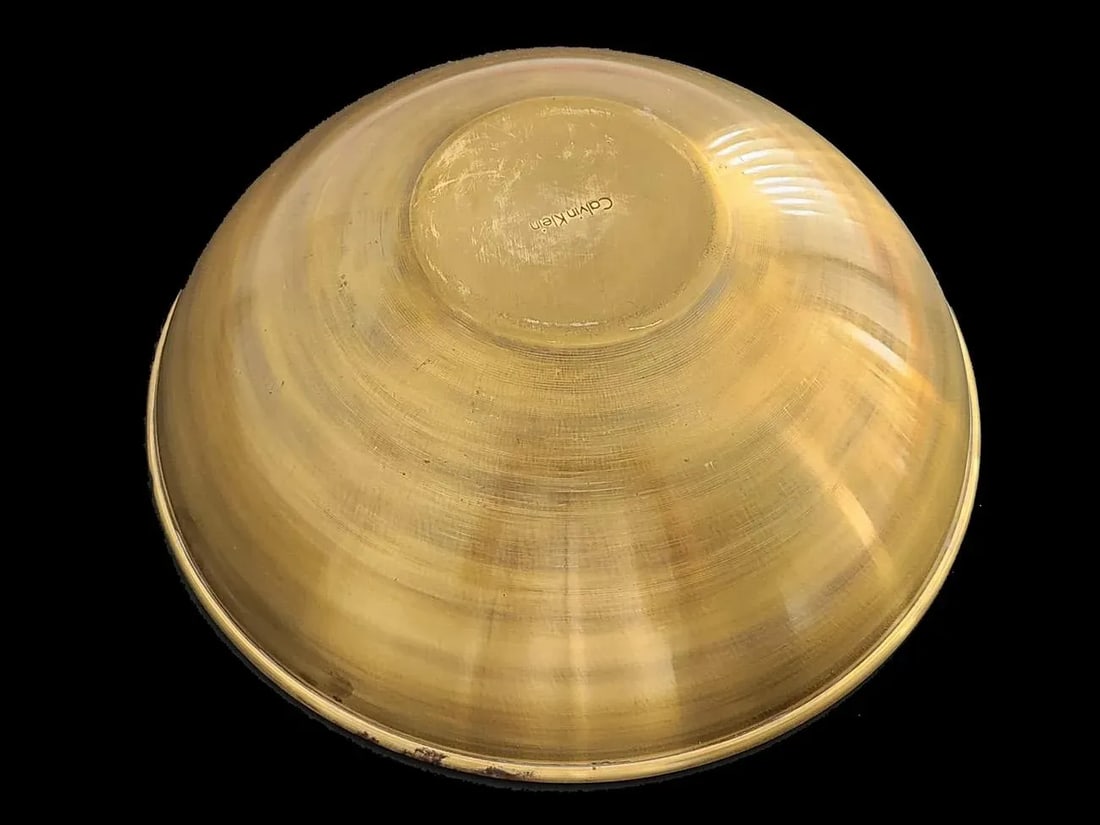 1980s Calvin Klein Solarized Brass Offering Bowl - 9