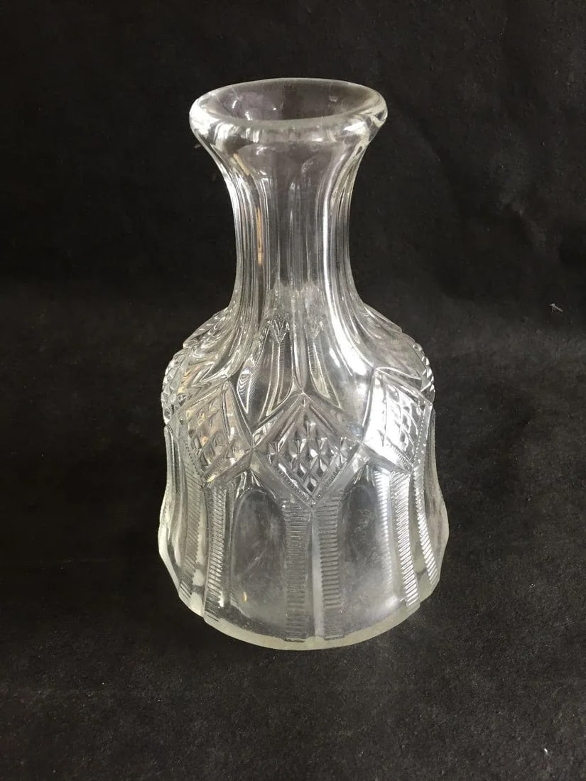 Antique Pressed Glass Water Decanter - 2