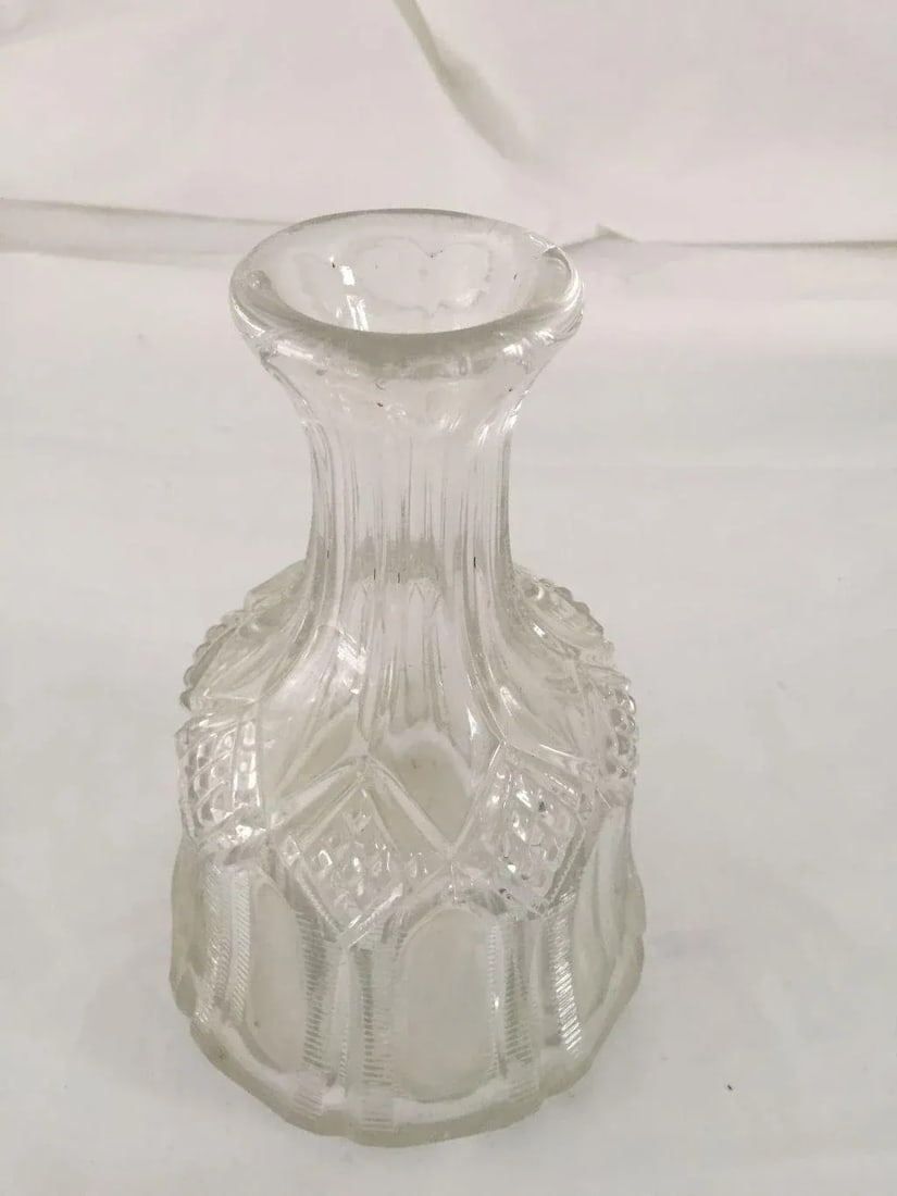 Antique Pressed Glass Water Decanter - 3