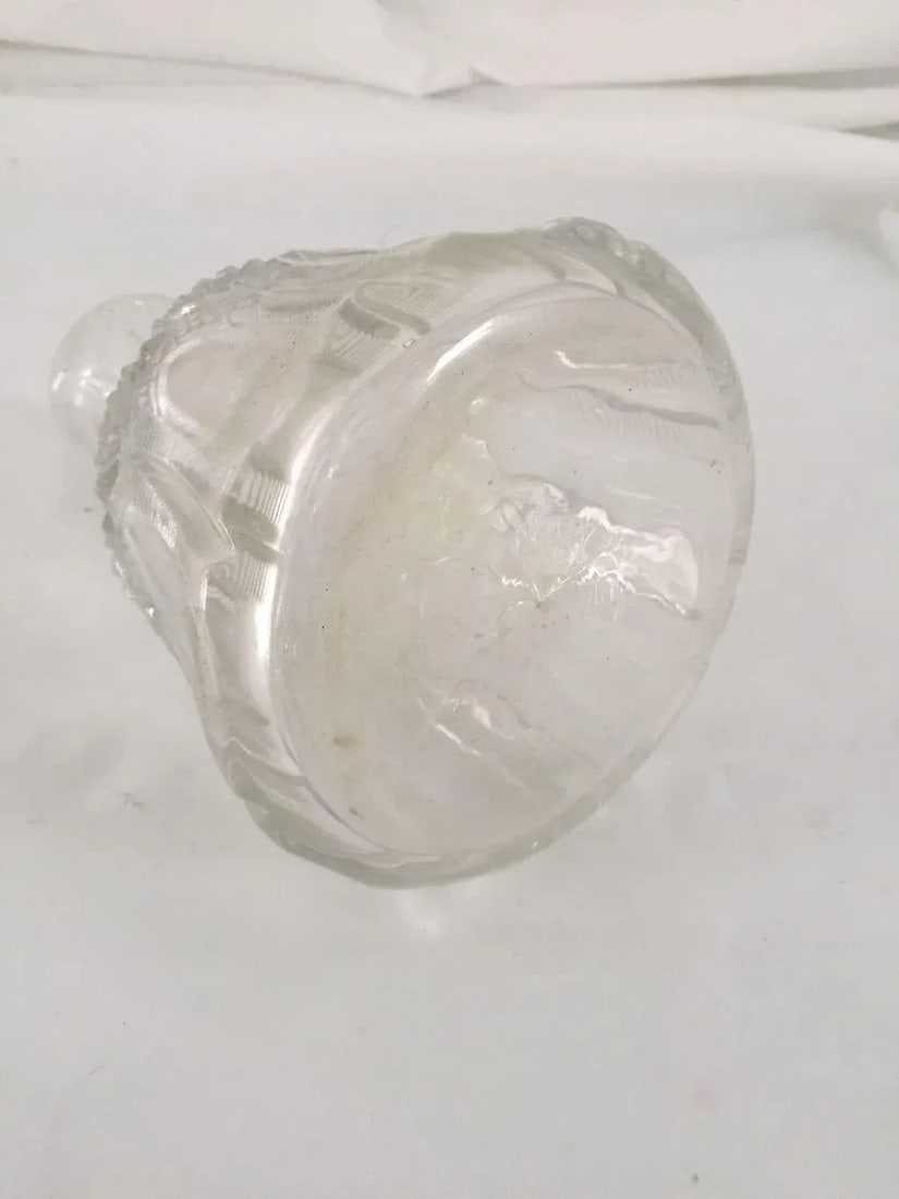 Antique Pressed Glass Water Decanter - 4