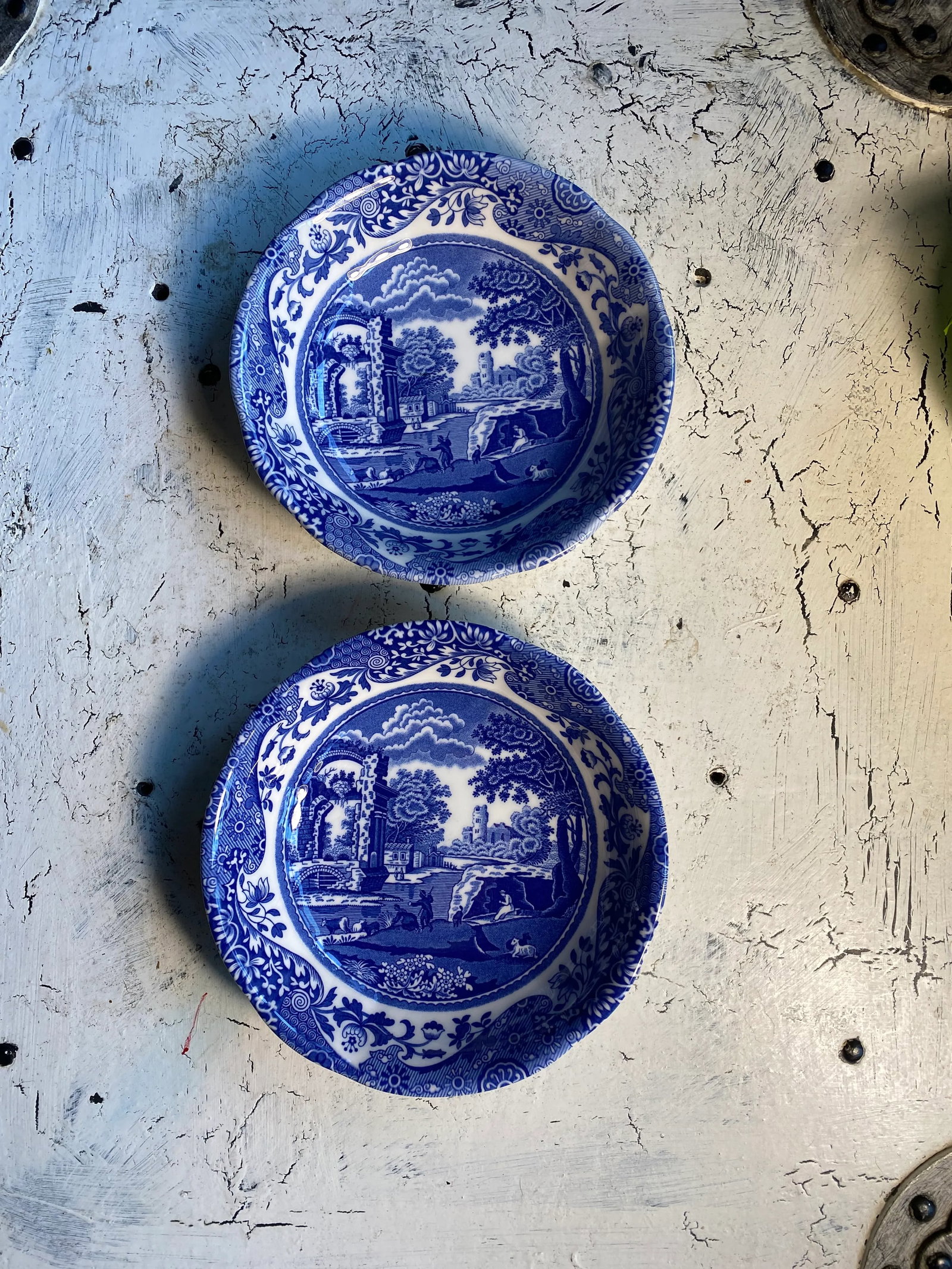 Spode Blue Italian Coupe Cereal Bowls- Set of 2 - 2