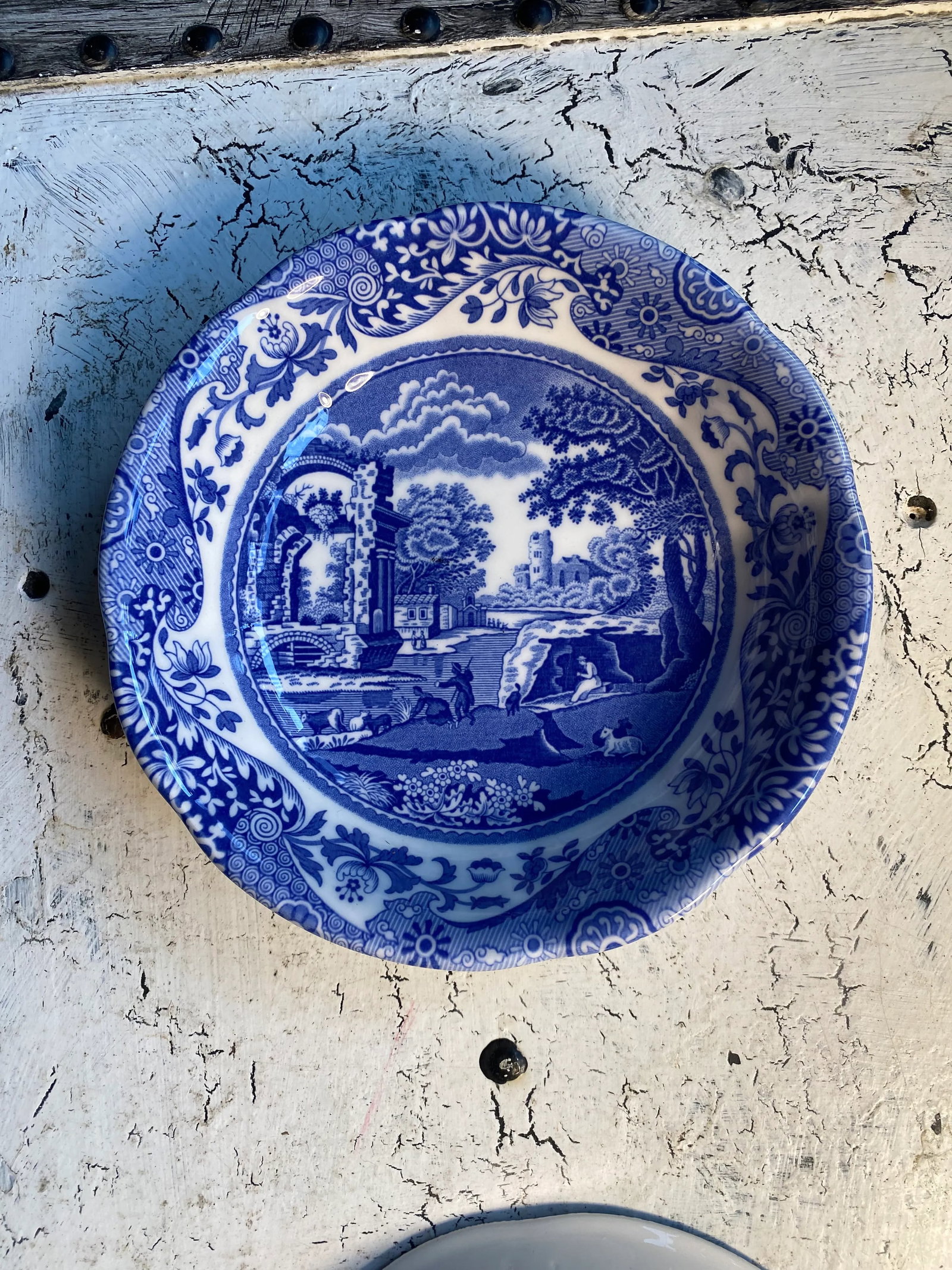 Spode Blue Italian Coupe Cereal Bowls- Set of 2 - 4