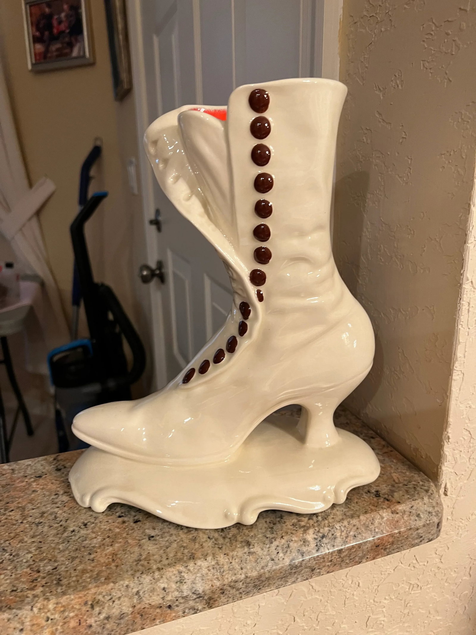 Vintage Late 20th Century Victorian Ceramic Women's Shoe - 2