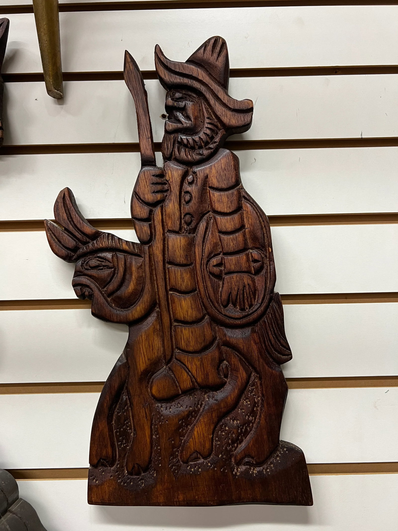 Mid Century Carved Wood Figure - Set of 2 - 3