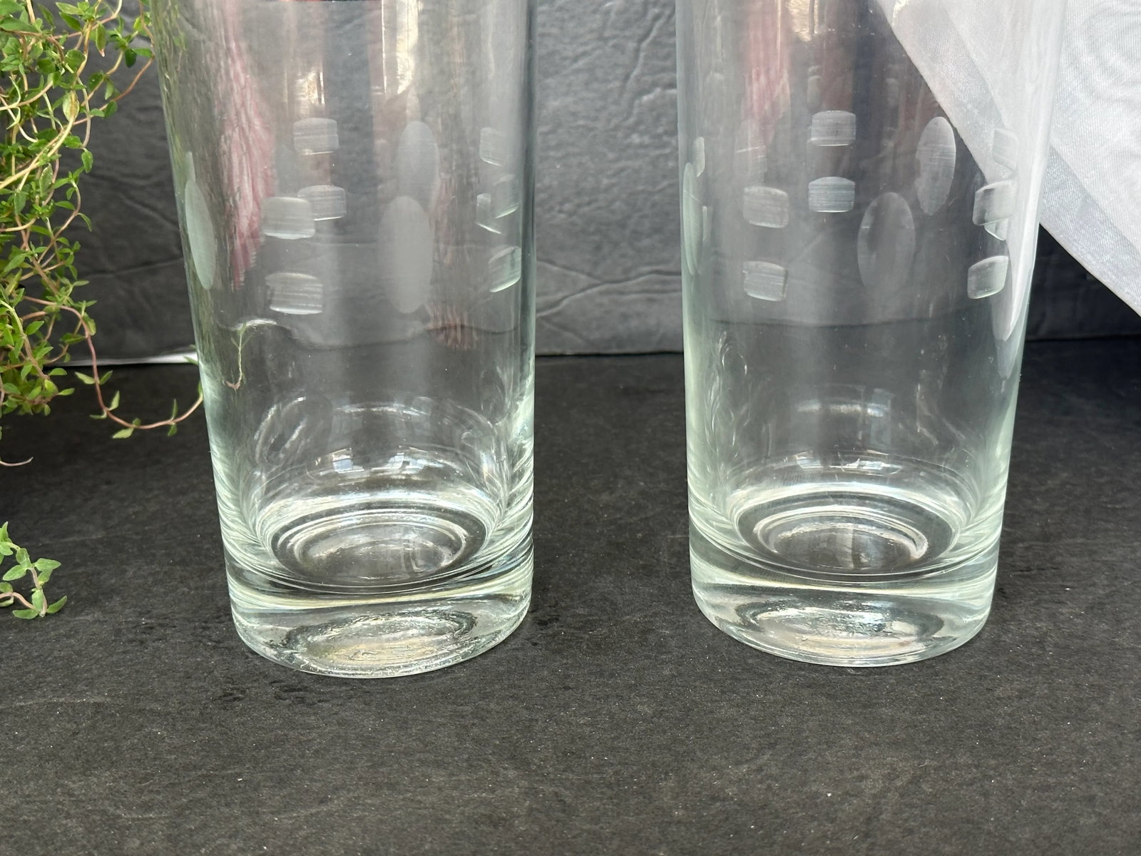 Mid Century Modern Highball Cocktail Glasses Set of 2 - 6