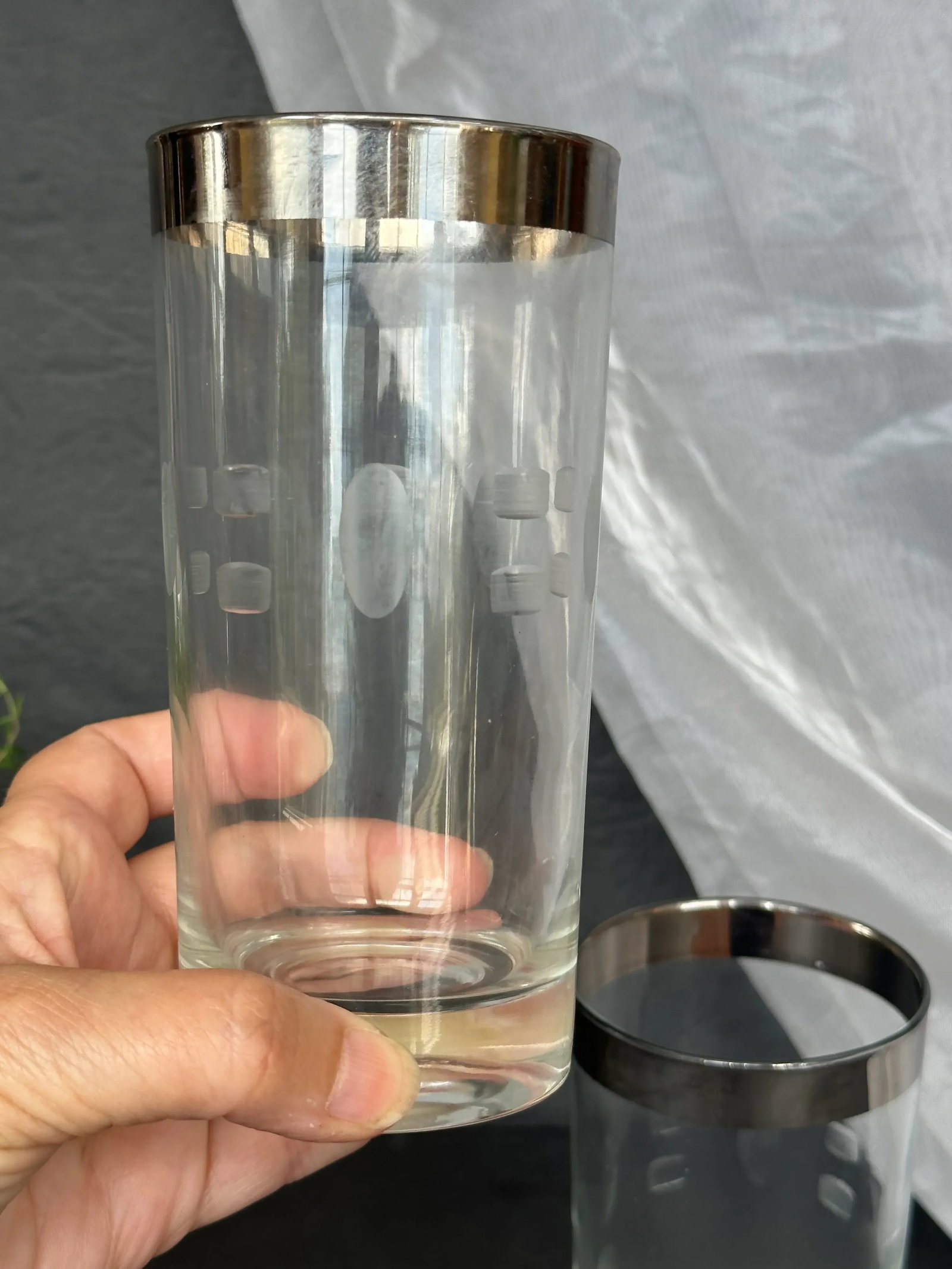 Mid Century Modern Highball Cocktail Glasses Set of 2 - 7