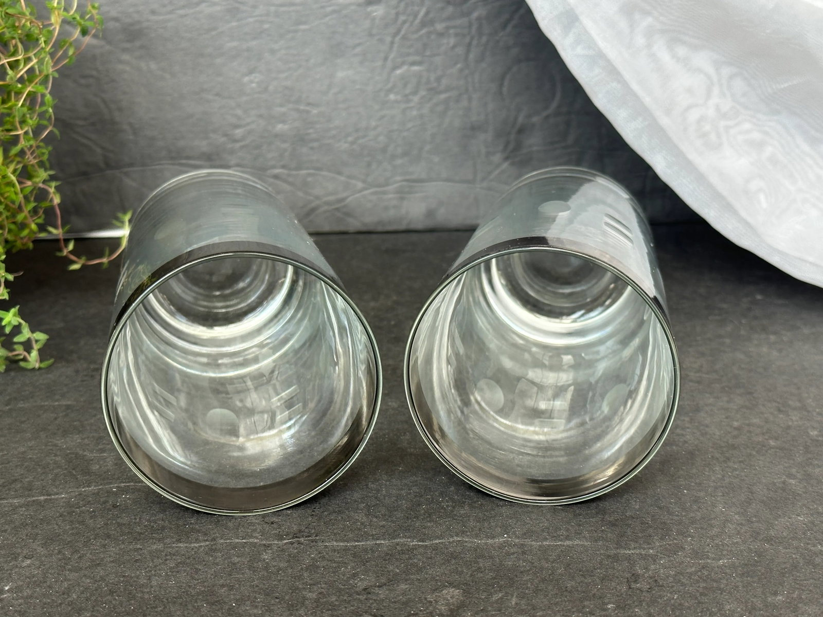 Mid Century Modern Highball Cocktail Glasses Set of 2 - 9