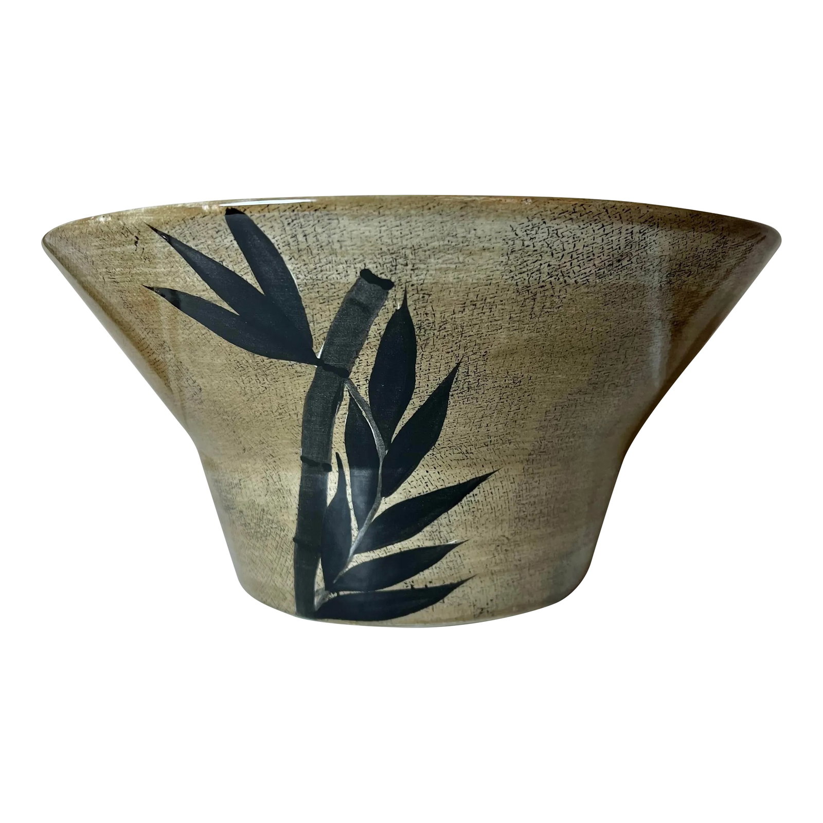 Vintage Salad/ Serving Bowl by Laurie Gates: Great salad /serving bowl. Beautifully high gloss, ceramic bowl. This could be used as a centerpiece or planter. Narrow on the bottom with the base measuring 5.5 inches signs on the bottom and 11"
