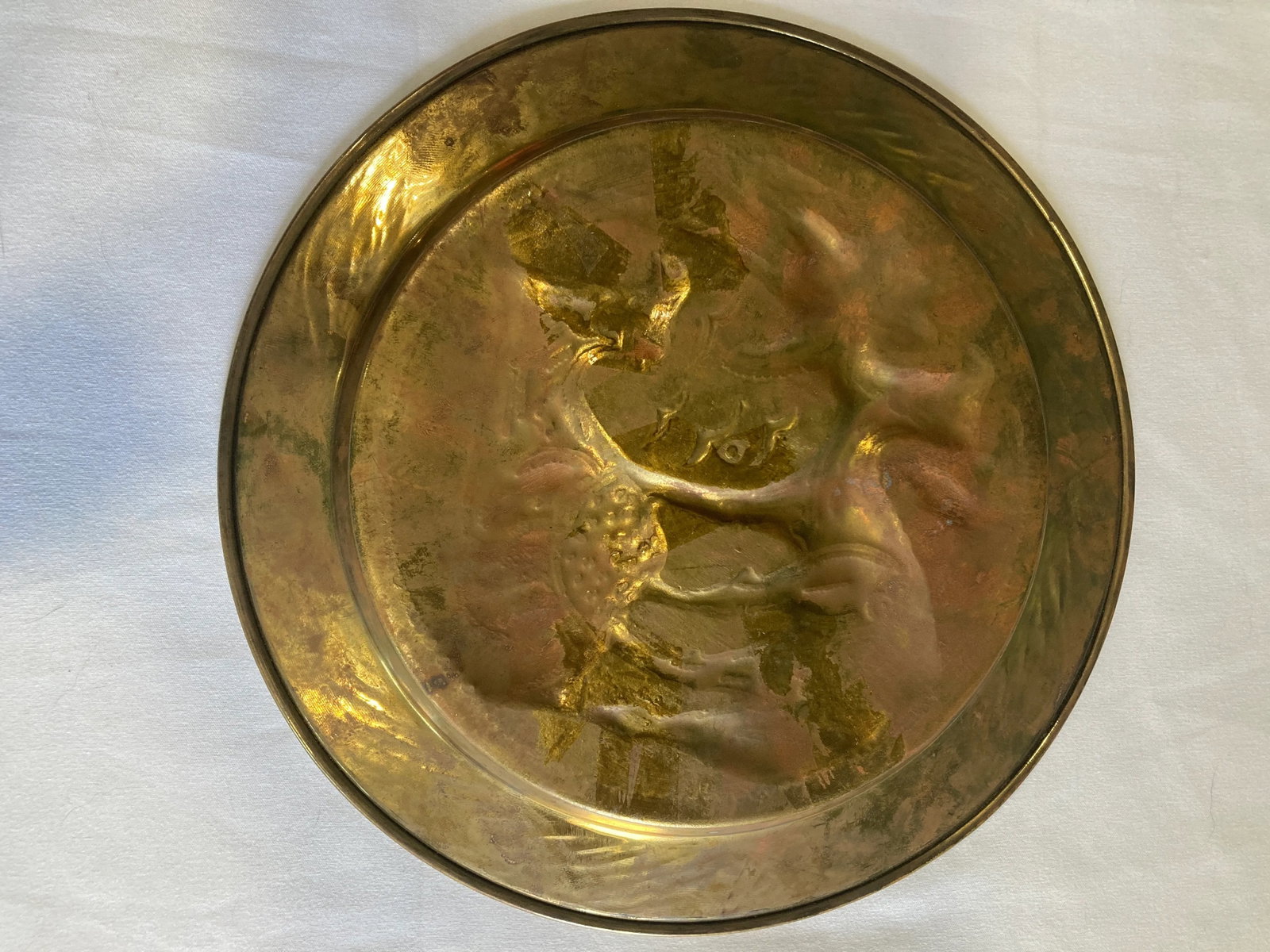 1960s Brass Embossed Camel Plate - 6