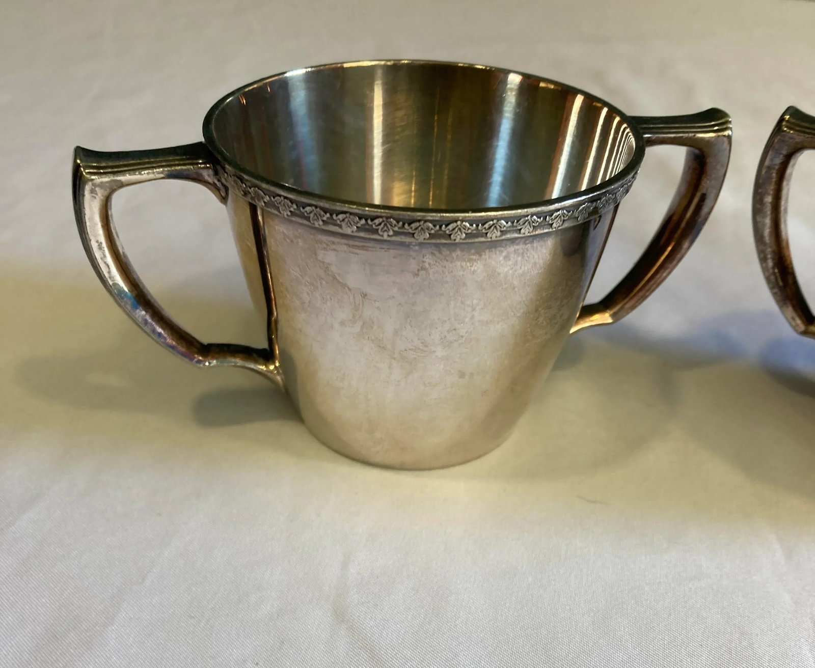 1930's F B Rogers Silver Plate Creamer & Sugar Bowl - 2