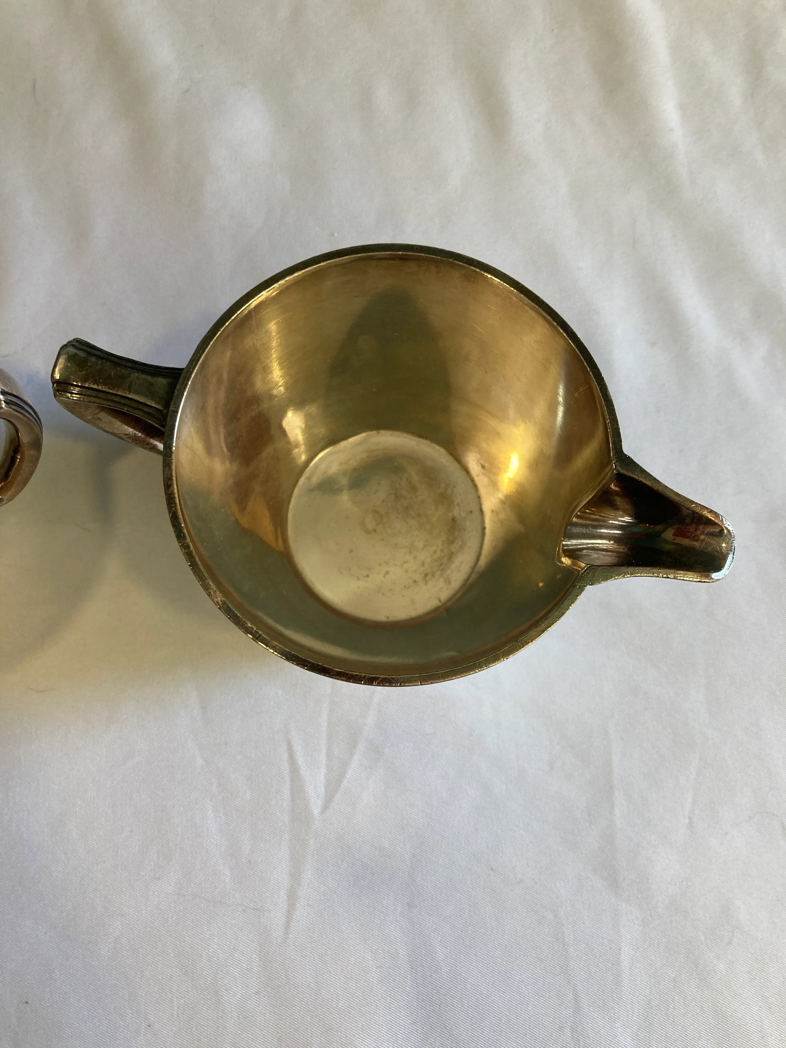 1930's F B Rogers Silver Plate Creamer & Sugar Bowl - 4