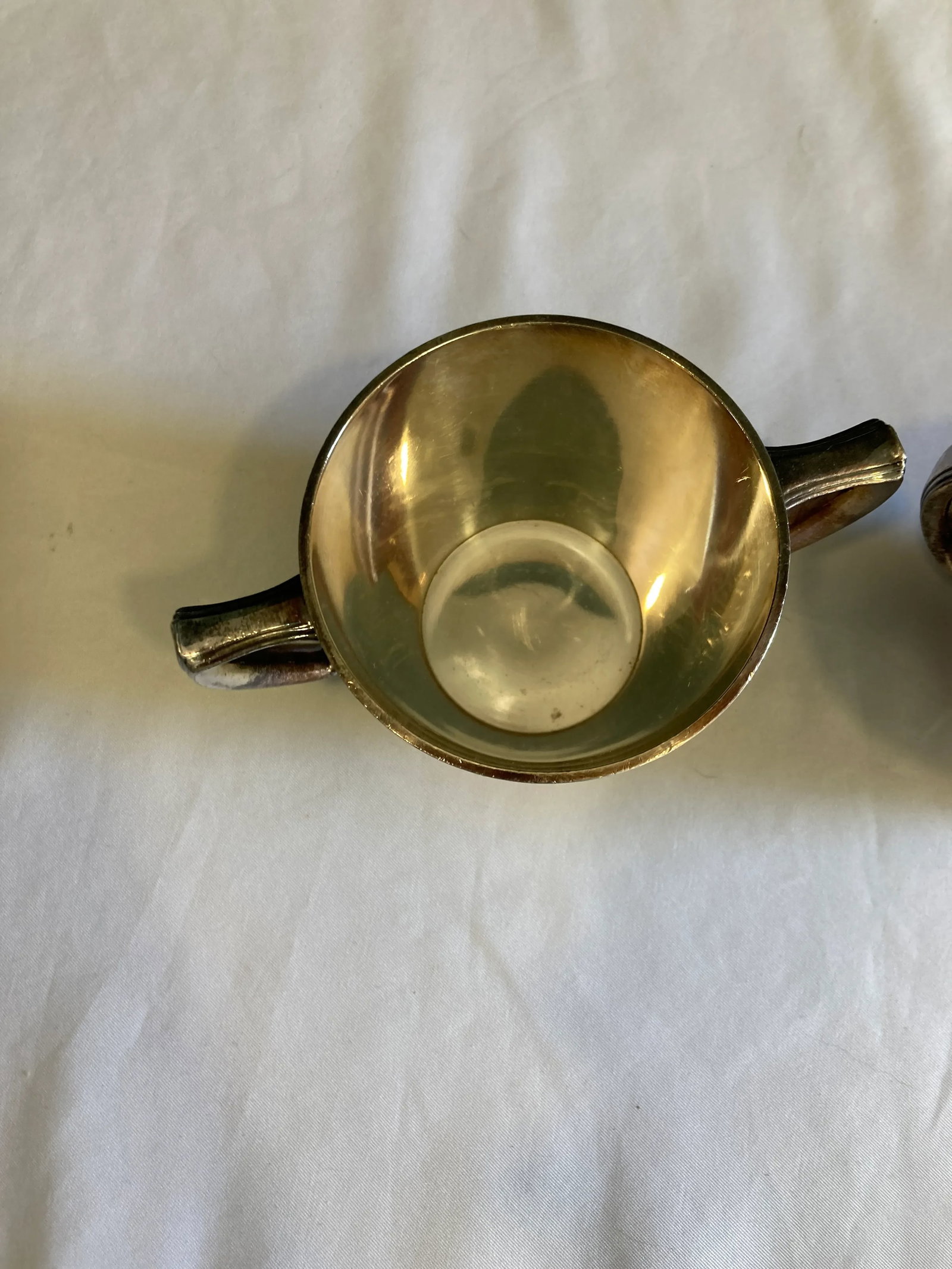 1930's F B Rogers Silver Plate Creamer & Sugar Bowl - 5