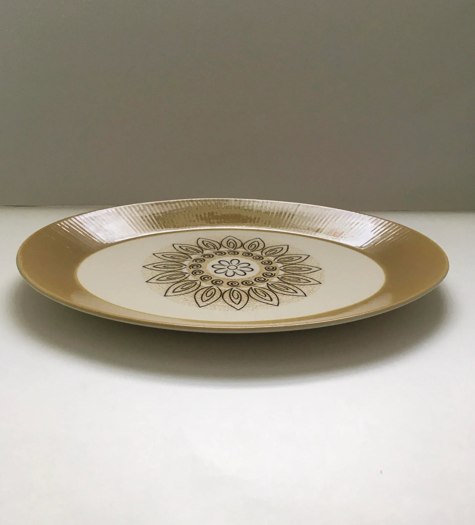Mid 20th Century Homer Laughlin "Malibu" Floral Medallion Ceramic Platter - 5