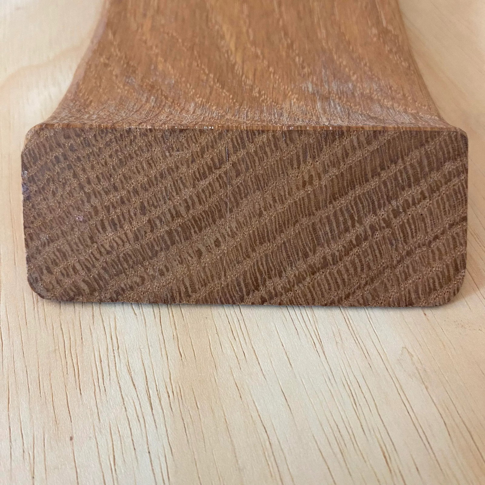 Early 21st Century Curved Carved Wood Counter Balance Wine Bottle Holder - 11
