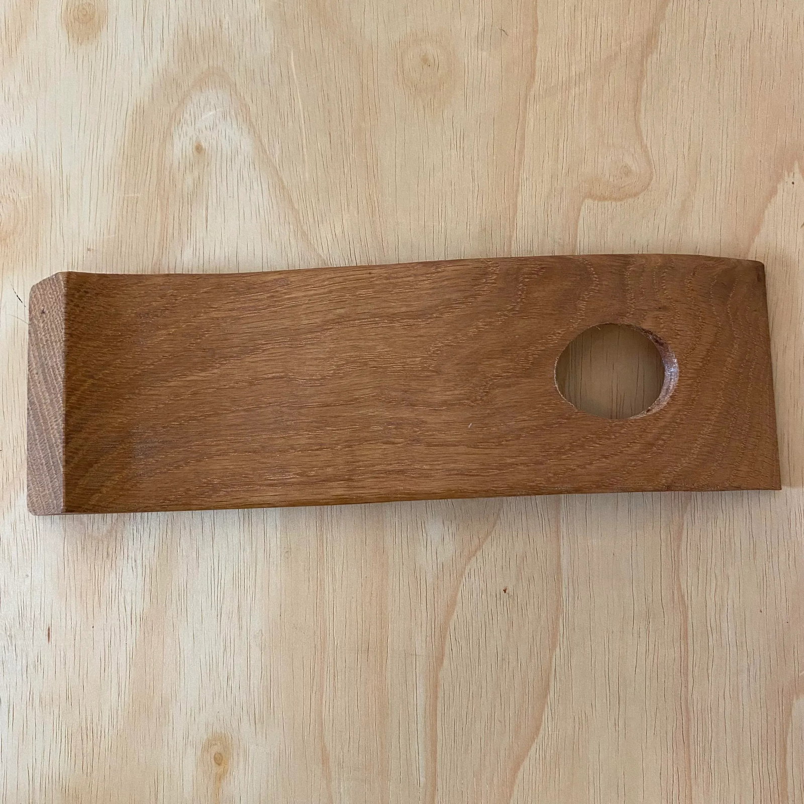 Early 21st Century Curved Carved Wood Counter Balance Wine Bottle Holder - 7