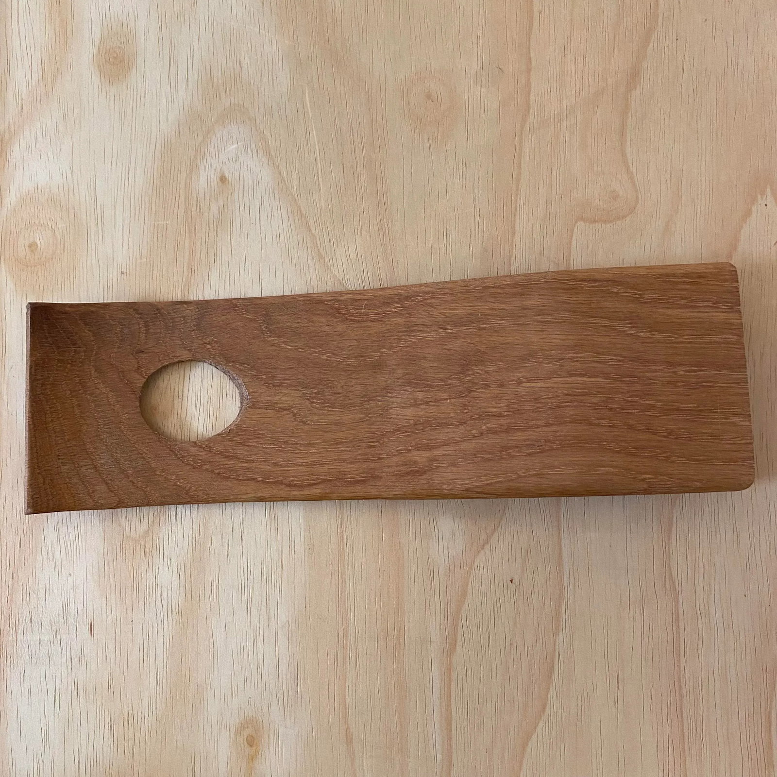 Early 21st Century Curved Carved Wood Counter Balance Wine Bottle Holder - 8