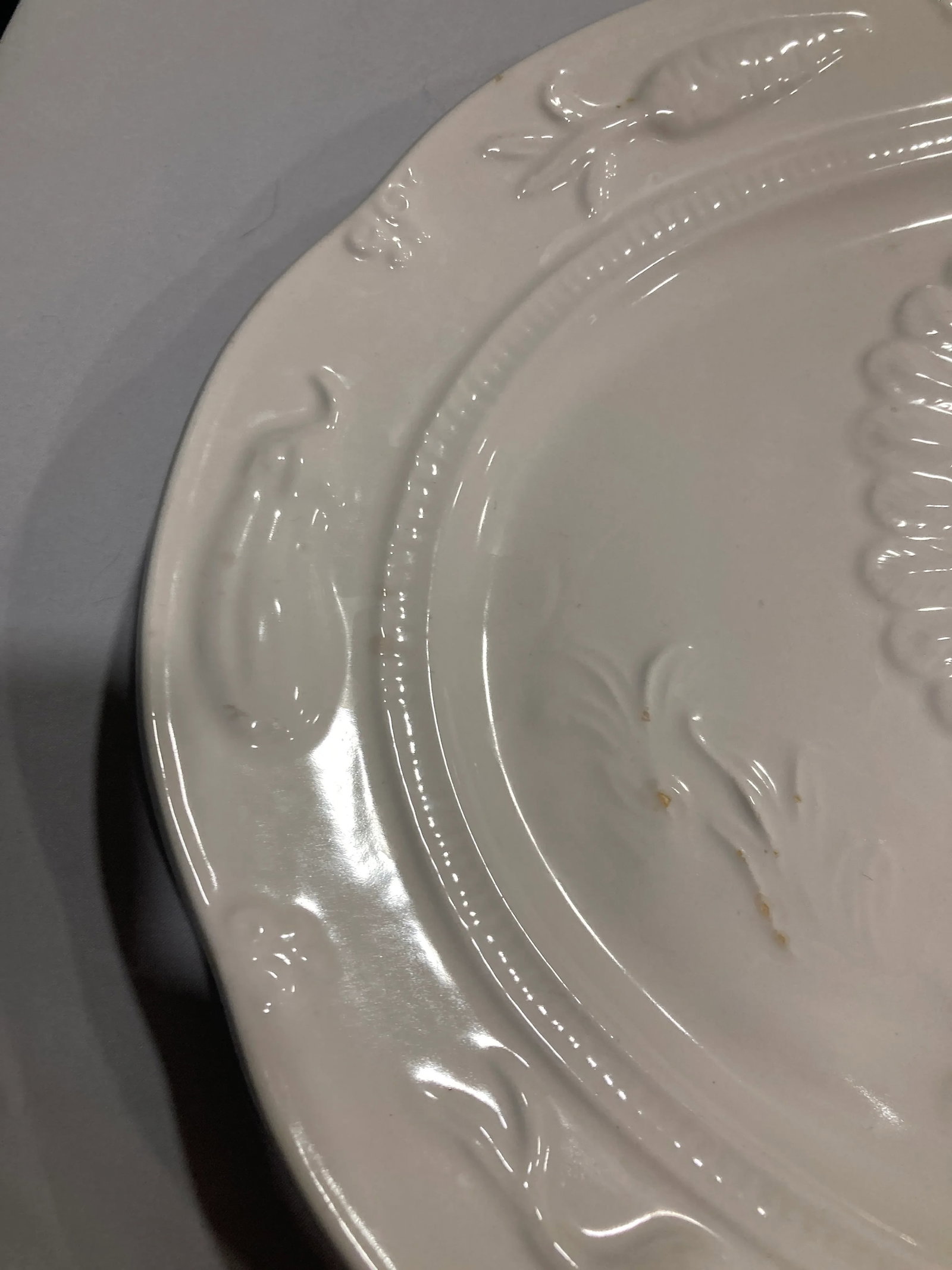 Vintage White Ceramic Turkey Platter - 5