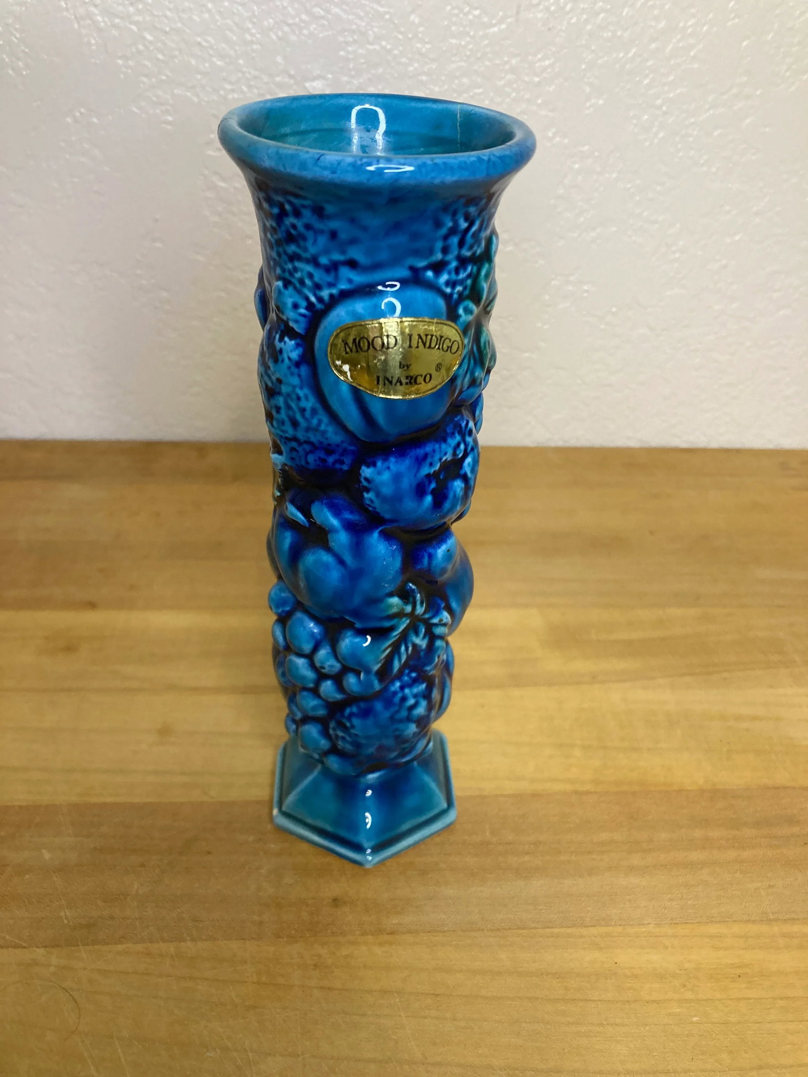 1970's Inarco Blue Indigo Vase - 2