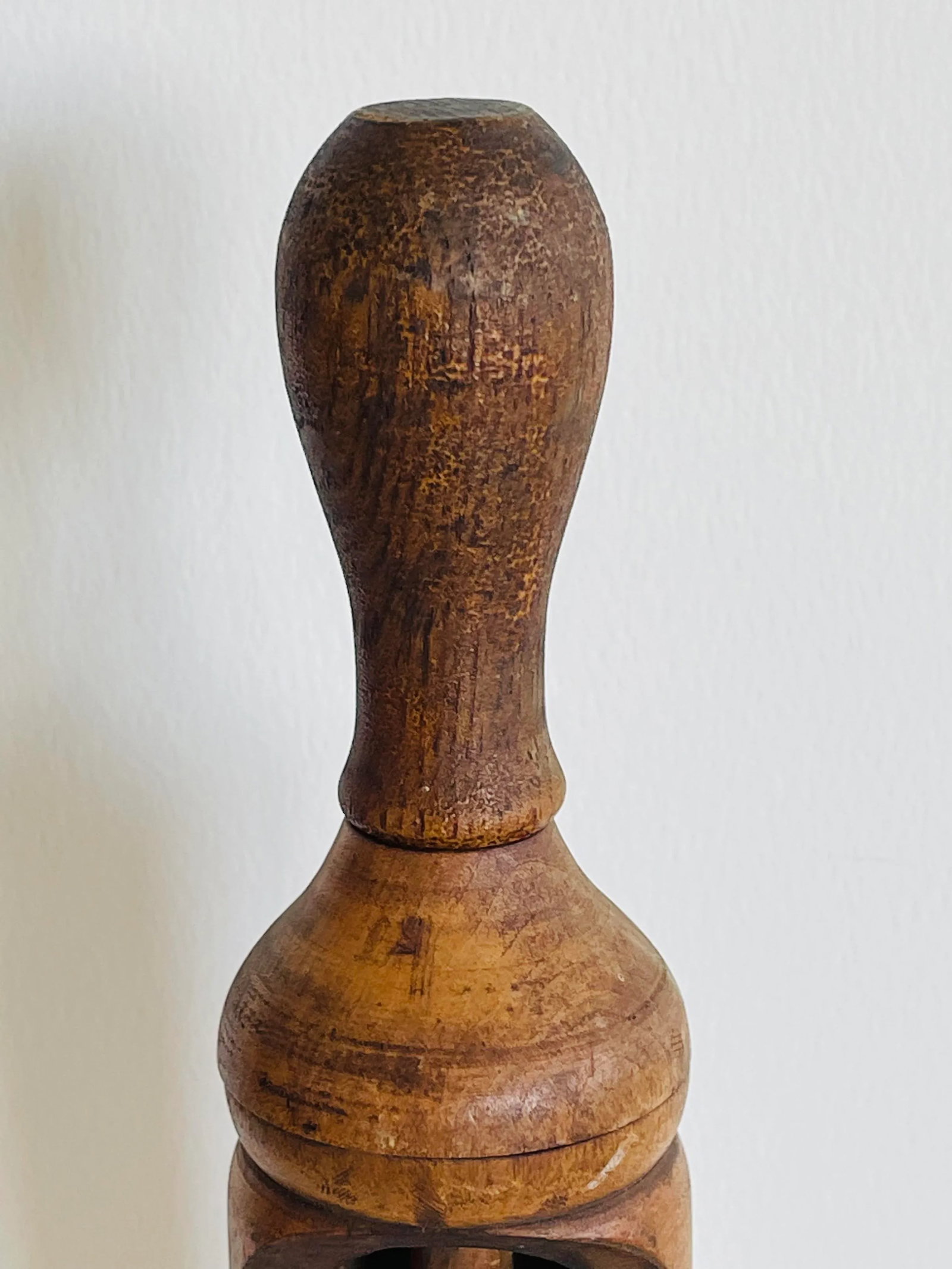 Antique Wood Redlich Chicago Wine Cork Bottle Press With Partial Label, Pat 1862 - 2