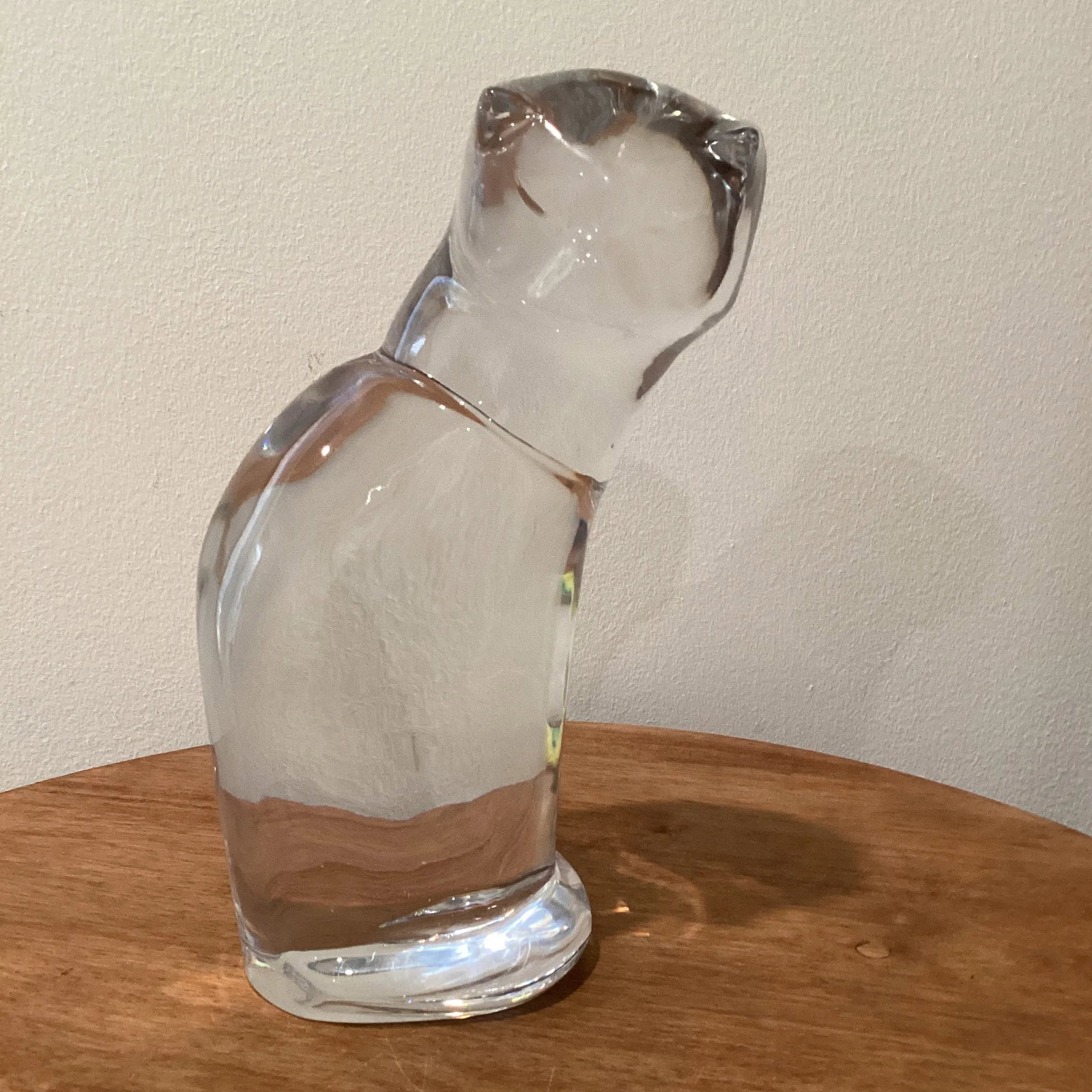 Vintage Orrefors Signed Alberius Crystal Art Glass Heavy Cat Sculpture - 13