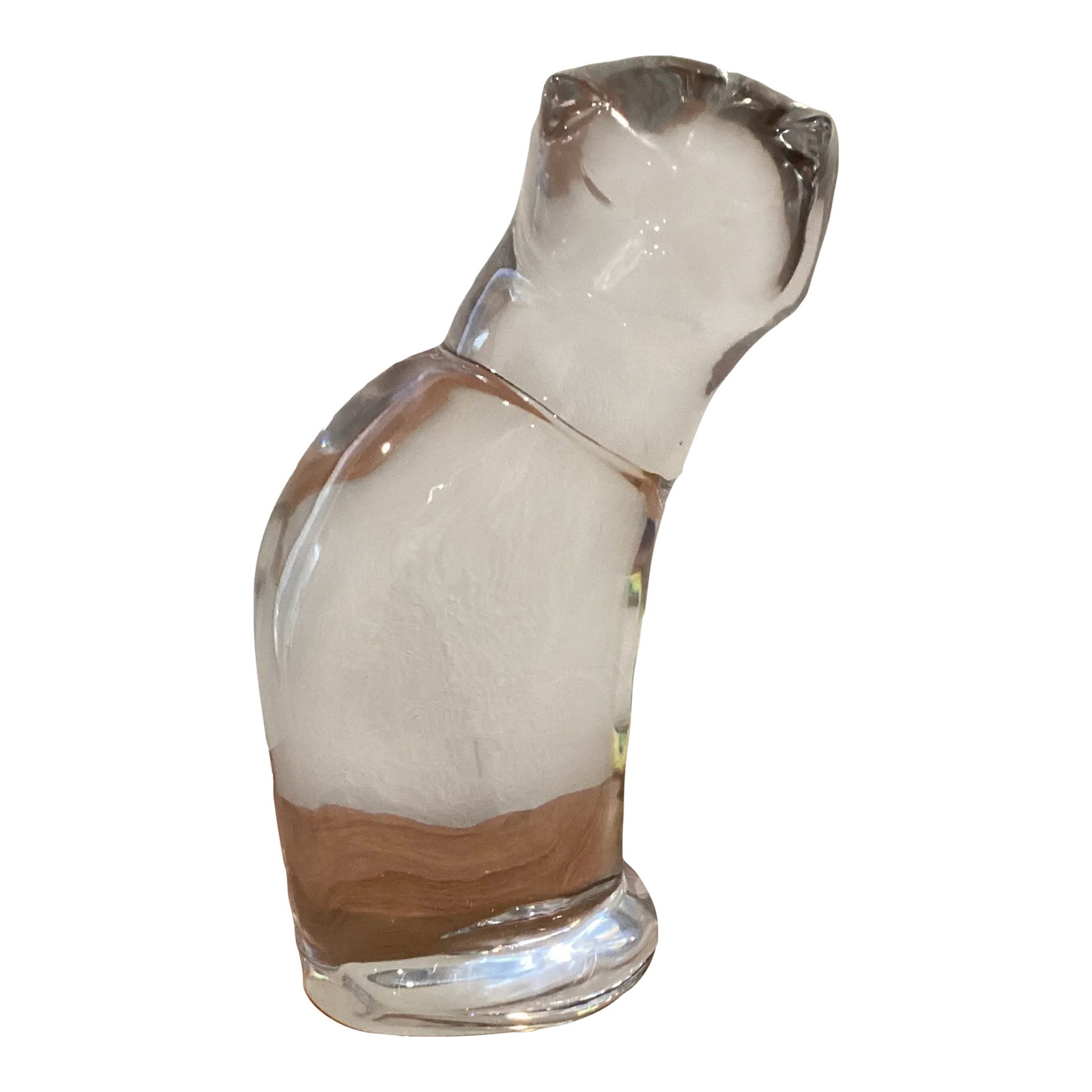 Vintage Orrefors Signed Alberius Crystal Art Glass Heavy Cat Sculpture: Vintage Orrefors Expo 2.13.72. Signed 0 . Alberius ( 1926 - 1993 ) Crystal Art Glass Heavy Cat Sculpture Perhaps this piece was made for an exhibition of Orrefors at this venerated establishment in