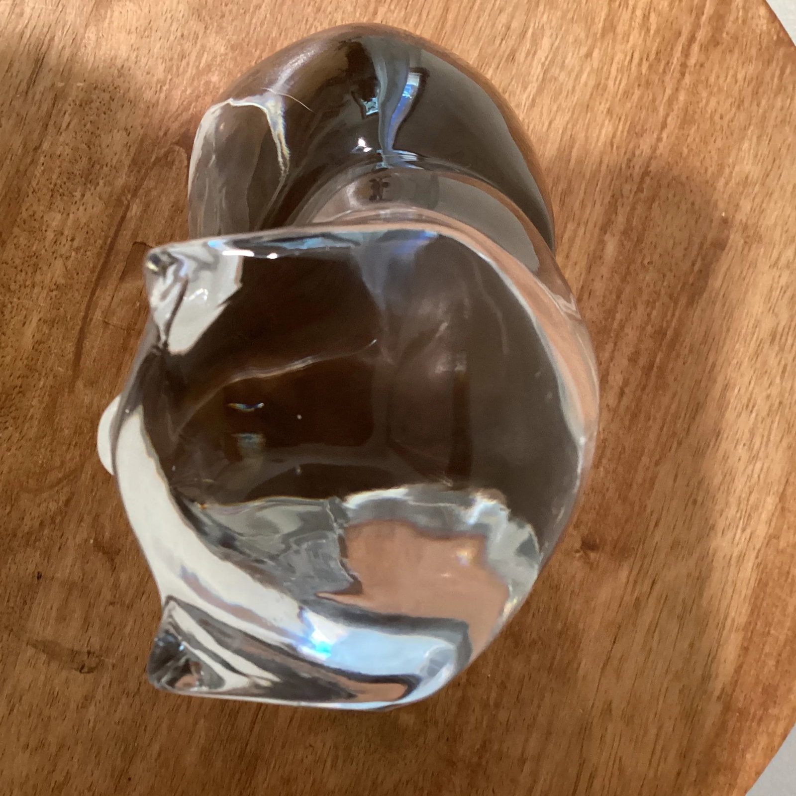 Vintage Orrefors Signed Alberius Crystal Art Glass Heavy Cat Sculpture - 6