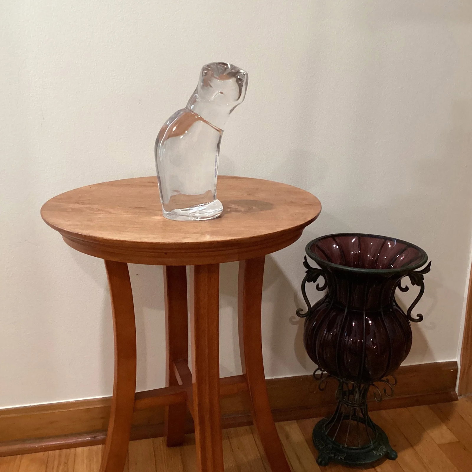 Vintage Orrefors Signed Alberius Crystal Art Glass Heavy Cat Sculpture - 9