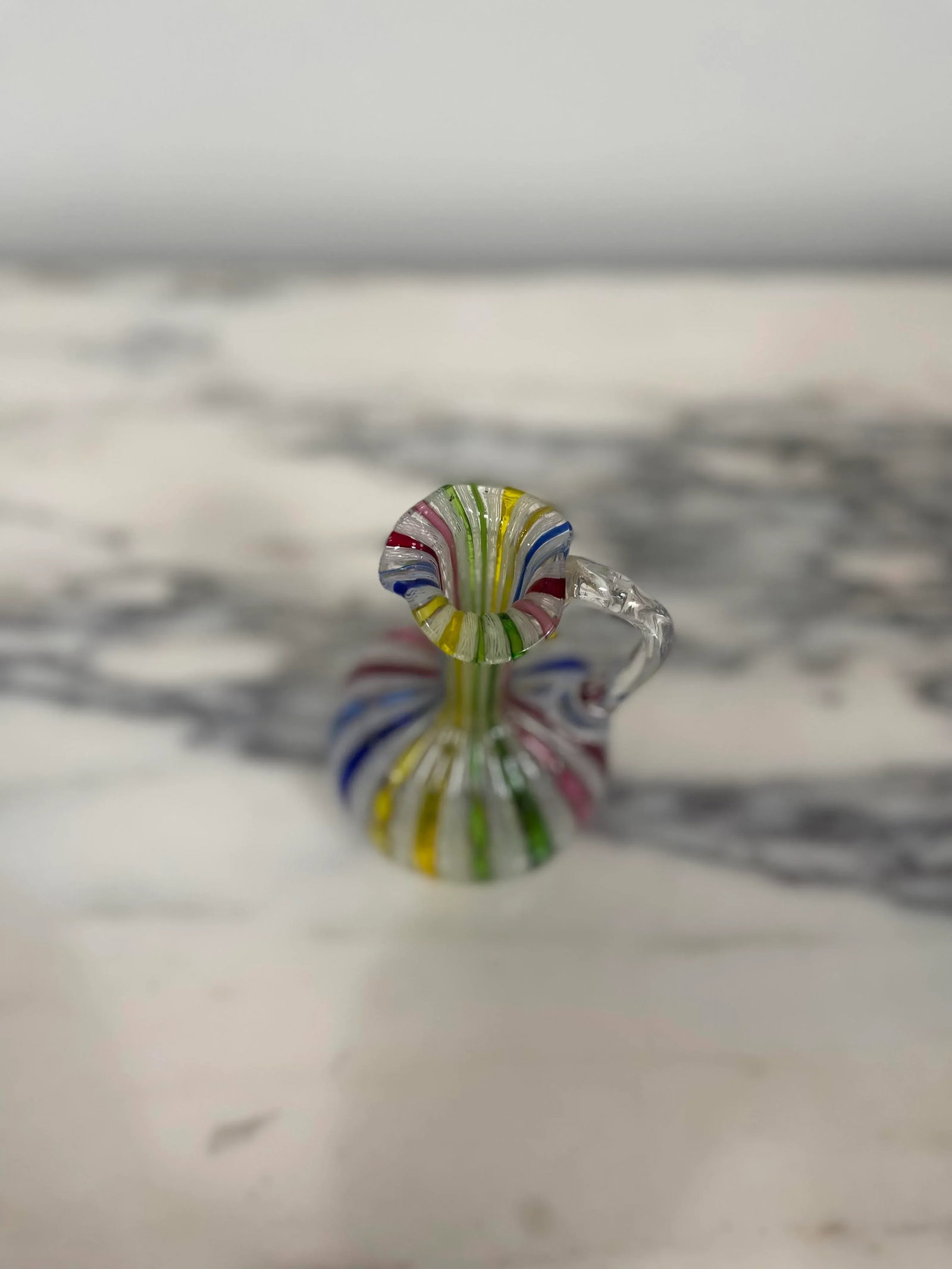 Mid-Century Venetian Laticino Glass Ewer - 6