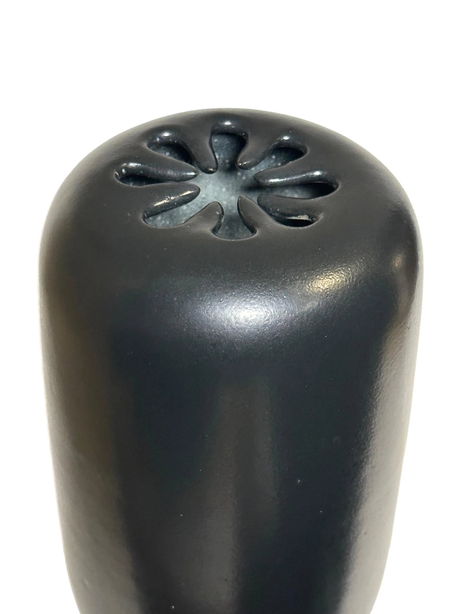 Mid-Century Modern Black Glaze Ceramic Vase by David Gil for Bennington, 1950s - 2