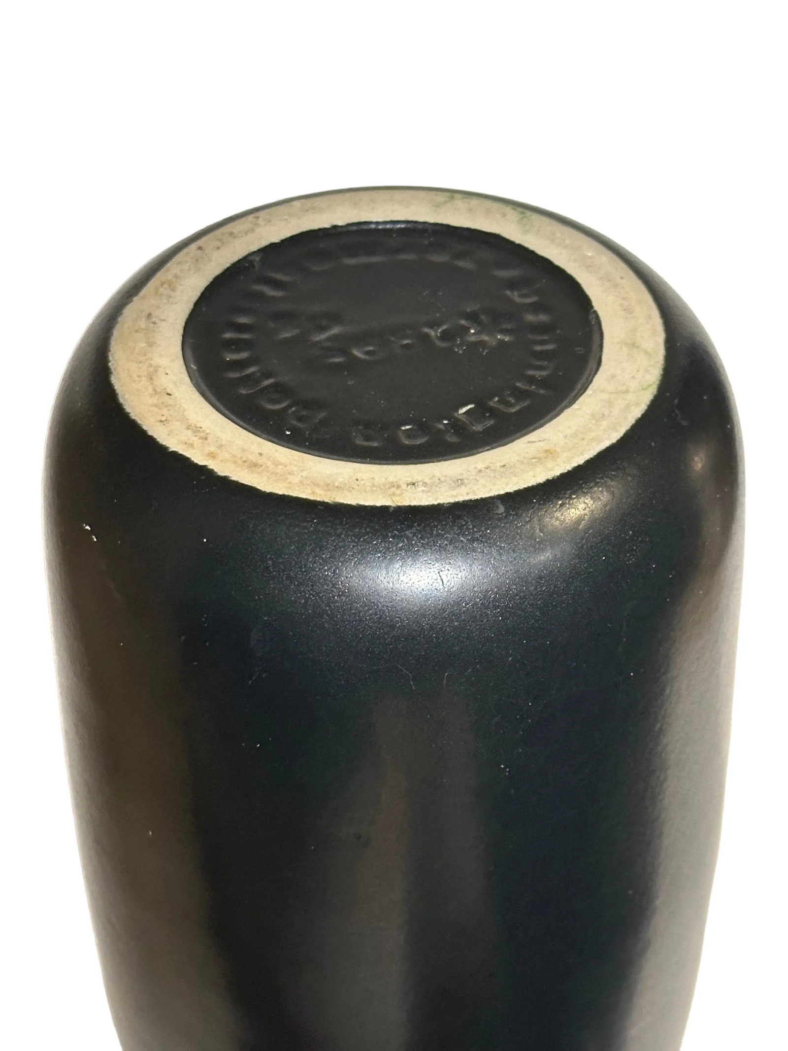 Mid-Century Modern Black Glaze Ceramic Vase by David Gil for Bennington, 1950s - 3