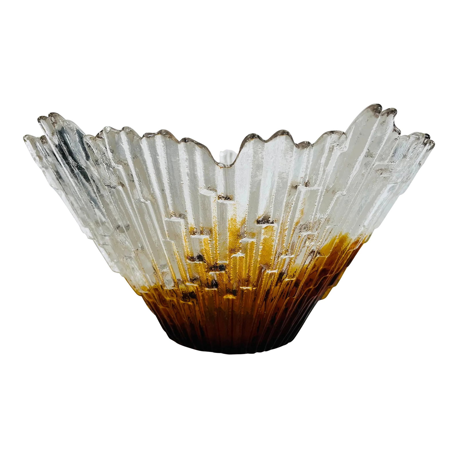 1960s Tauno Wirkkala for Humppila Lasi of Finland - Northern Lights Art Glass Bowl: 1960s Tauno Wirkkala for Humppila Lasi of Finland "Northern Lights" Art Glass Bowl A stunning example of Scandinavian art glass, this vintage "Northern Lights" bowl was designed by Tauno Wirkkala for