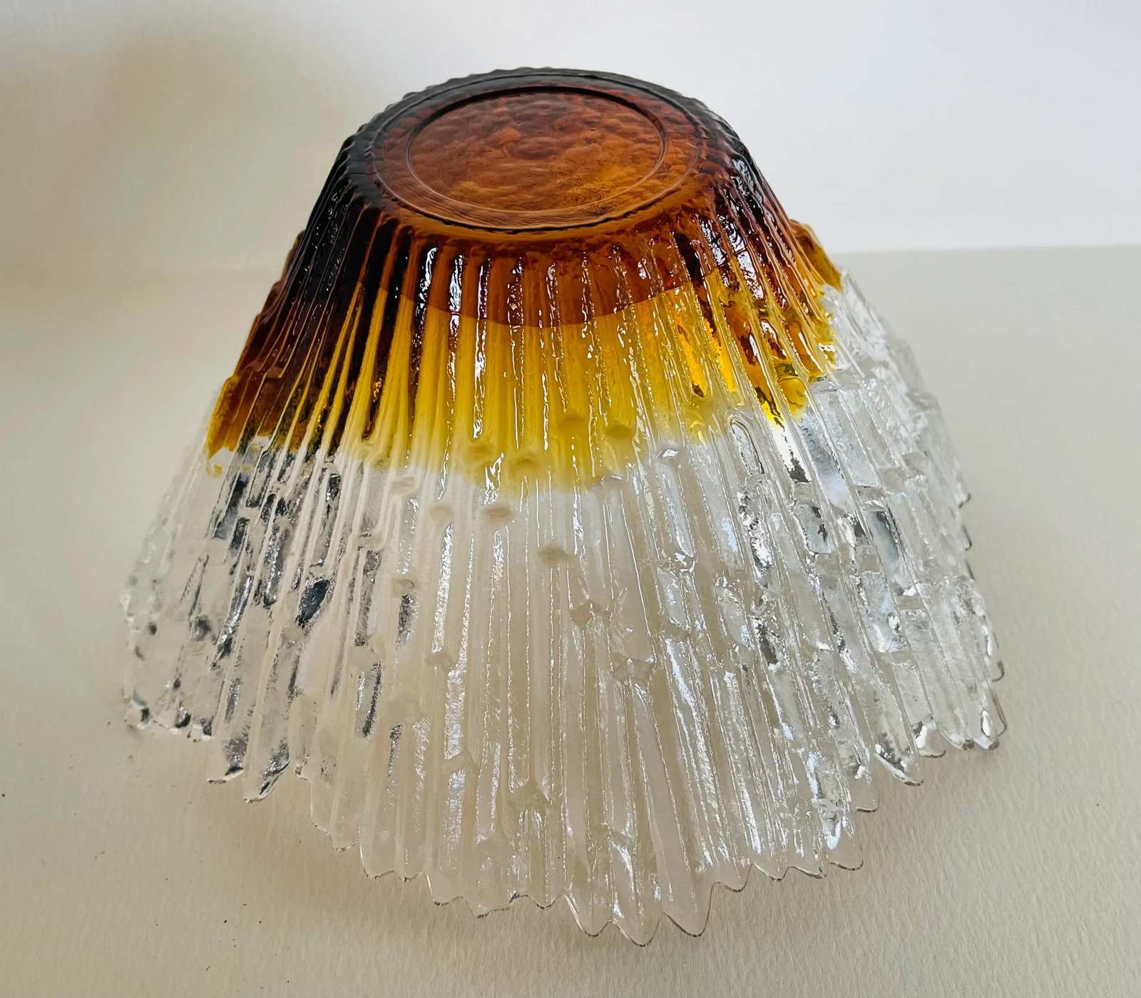 1960s Tauno Wirkkala for Humppila Lasi of Finland - Northern Lights Art Glass Bowl - 5