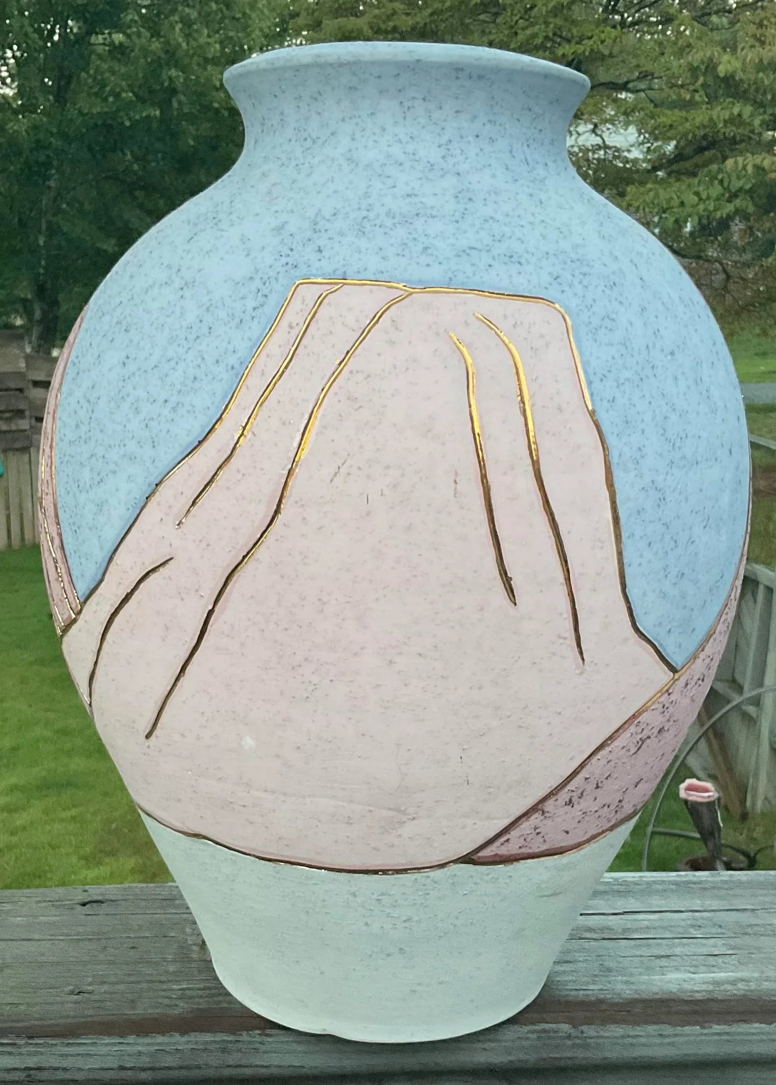 Large Southwestern Pottery Vase, Signed. - 5