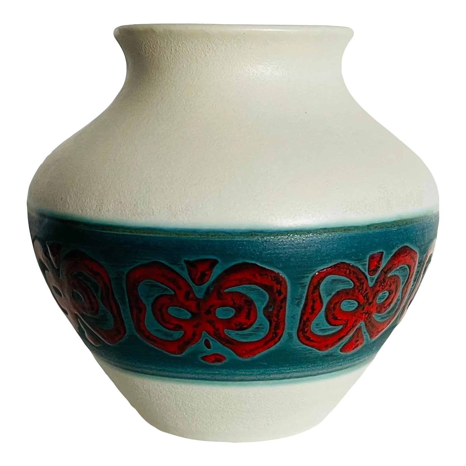 Mid Century Modern German Ceramic Matte Finish Bulbous Vase: Mid Century Modern German Ceramic Matte Finish Bulbous Vase Make a statement with this striking Mid-Century Modern German ceramic vase, featuring a distinctive bulbous form and sophisticated matte