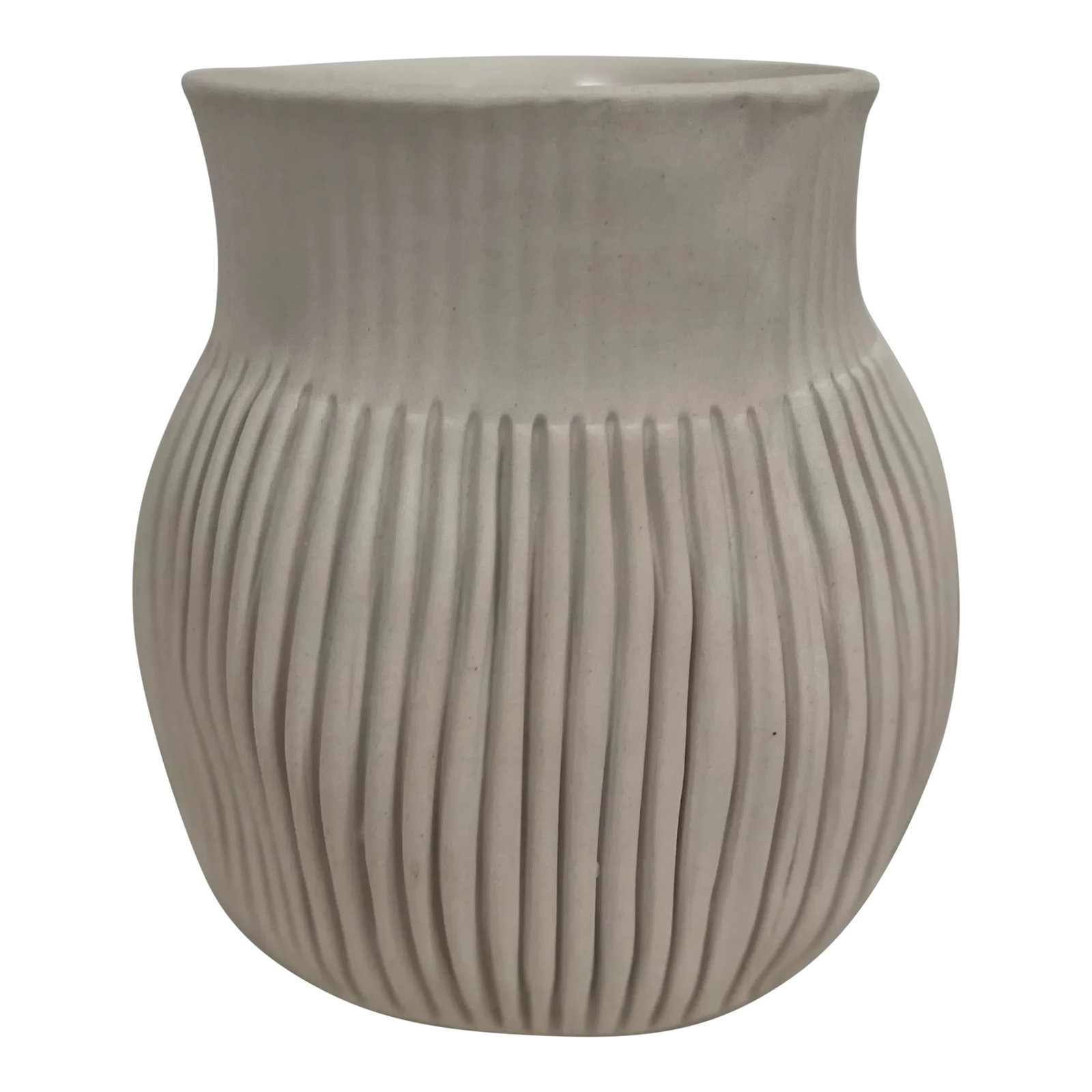 Cym Warkov Medium Ribbed Porcelain Vase: A true statement to the artist's ingenuity, this exquisite creation marries delicate porcelain craftsmanship with a unique ribbed design, resulting in a piece that exudes sophistication and allure.