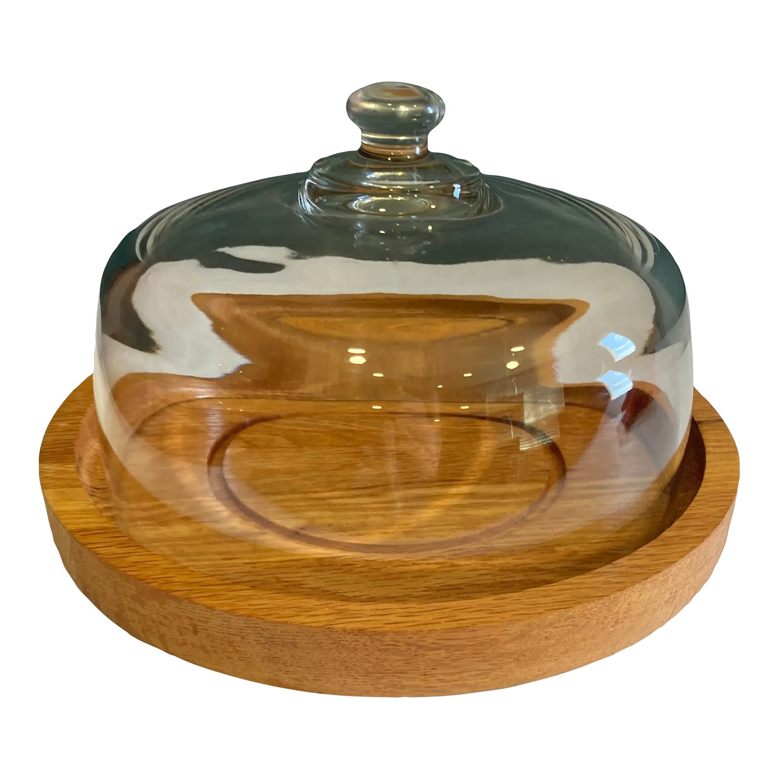Mid-Century Vermillion Glass Covered Wood Cheese or Bread Tray: A very nice glass covered wood cheese or bread tray by Vermillion of Springfield, Missouri. Condition: Alterations: Original Condition Unaltered Imperfections: Some Imperfections Condition Notes: